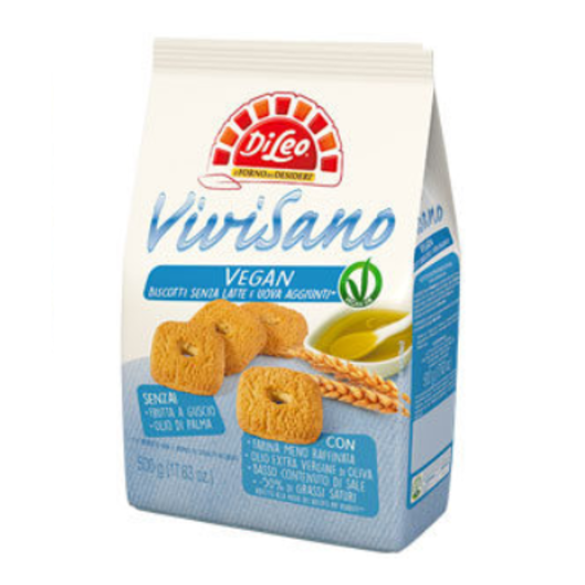 DiLeo ViviSano Vegan Cookies, Egg & Milk Free, 17.63 oz | 500g