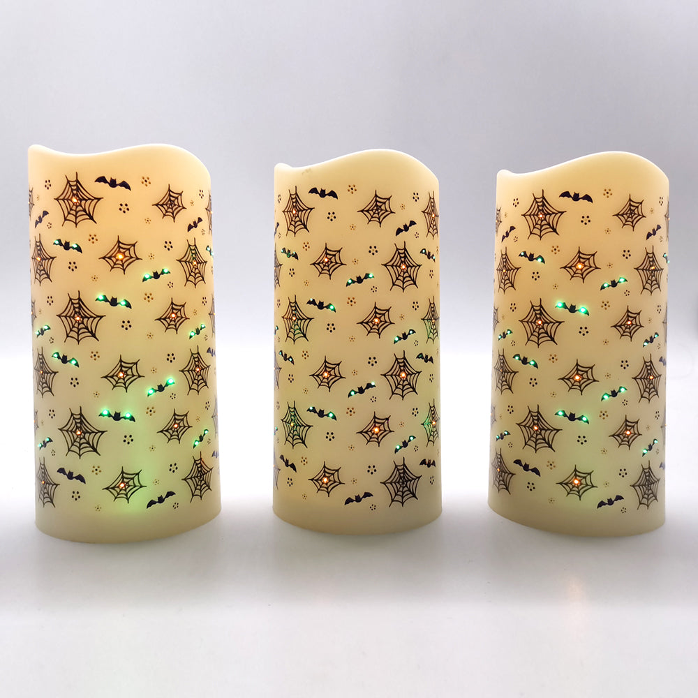 Set of 3 Fiberoptic Flameless Candles