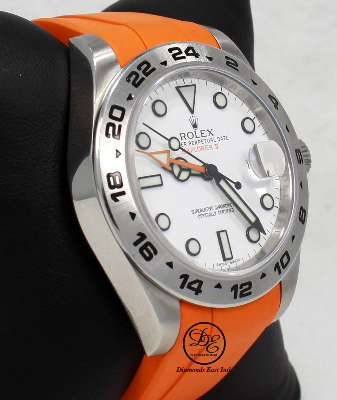 Rolex Oyster Perpetual Explorer II 216570 White Dial Orange Rubber B