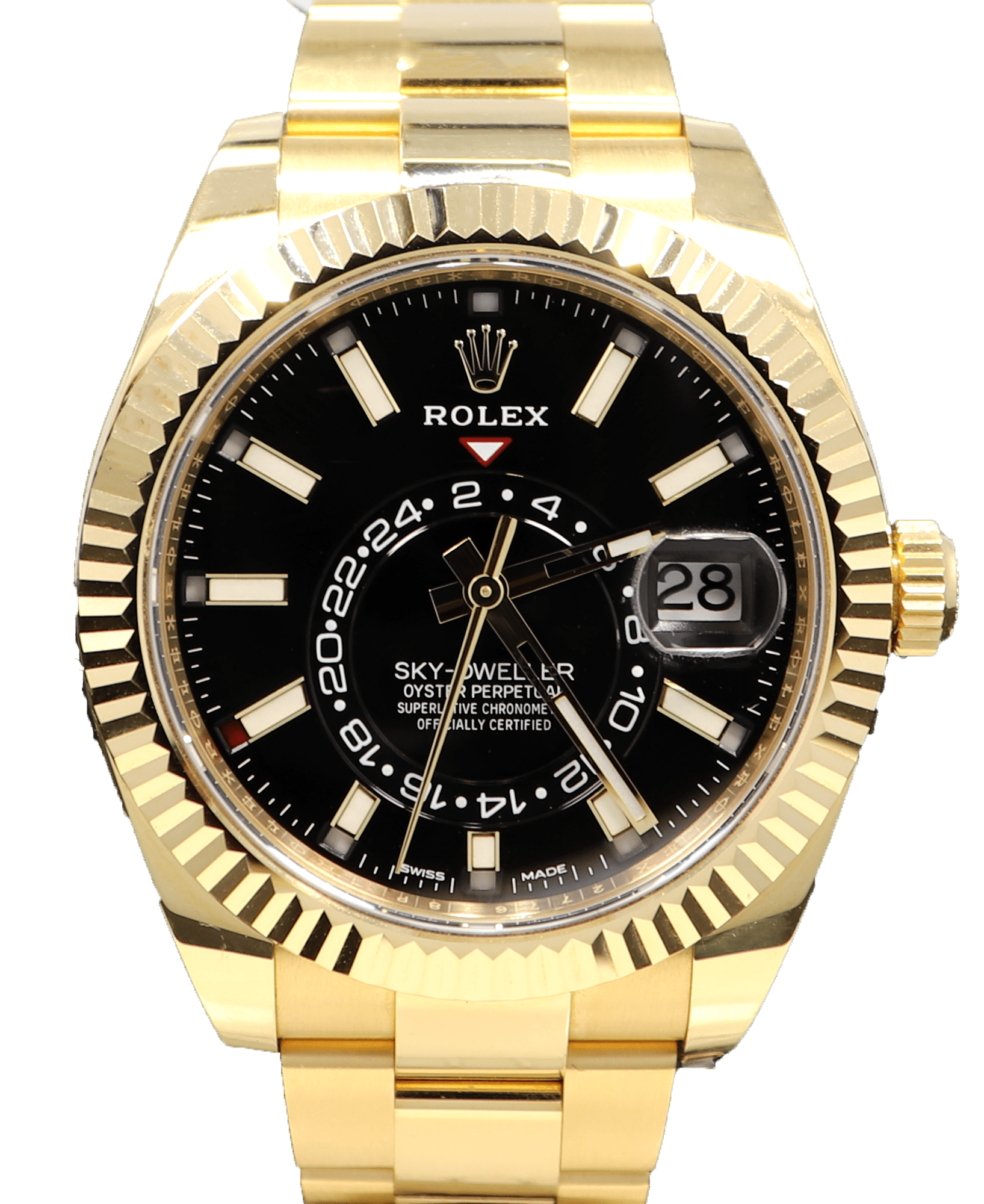 Rolex Sky-Dweller 18K Yellow Gold 326938 Black DIal 2019 BOX/PAPERS