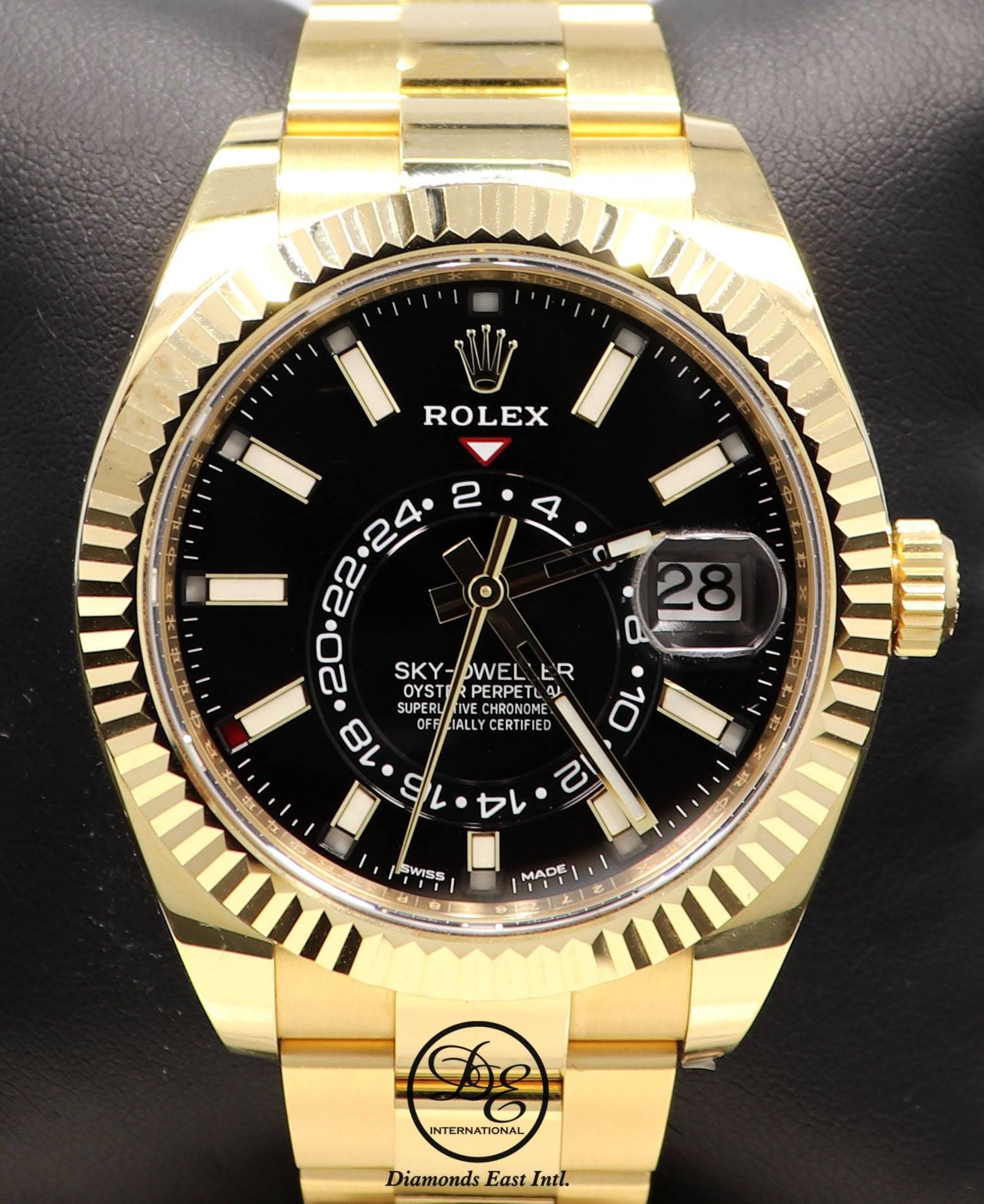 Rolex Sky-Dweller 18K Yellow Gold 326938 Black DIal 2019 BOX/PAPERS