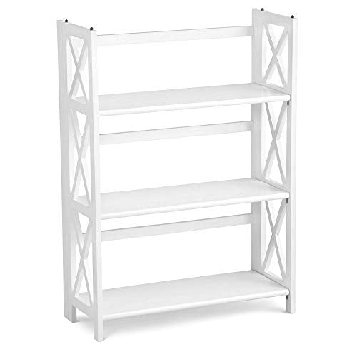 Casual Home Montego 3-Shelf White fold bookcase, 27.5