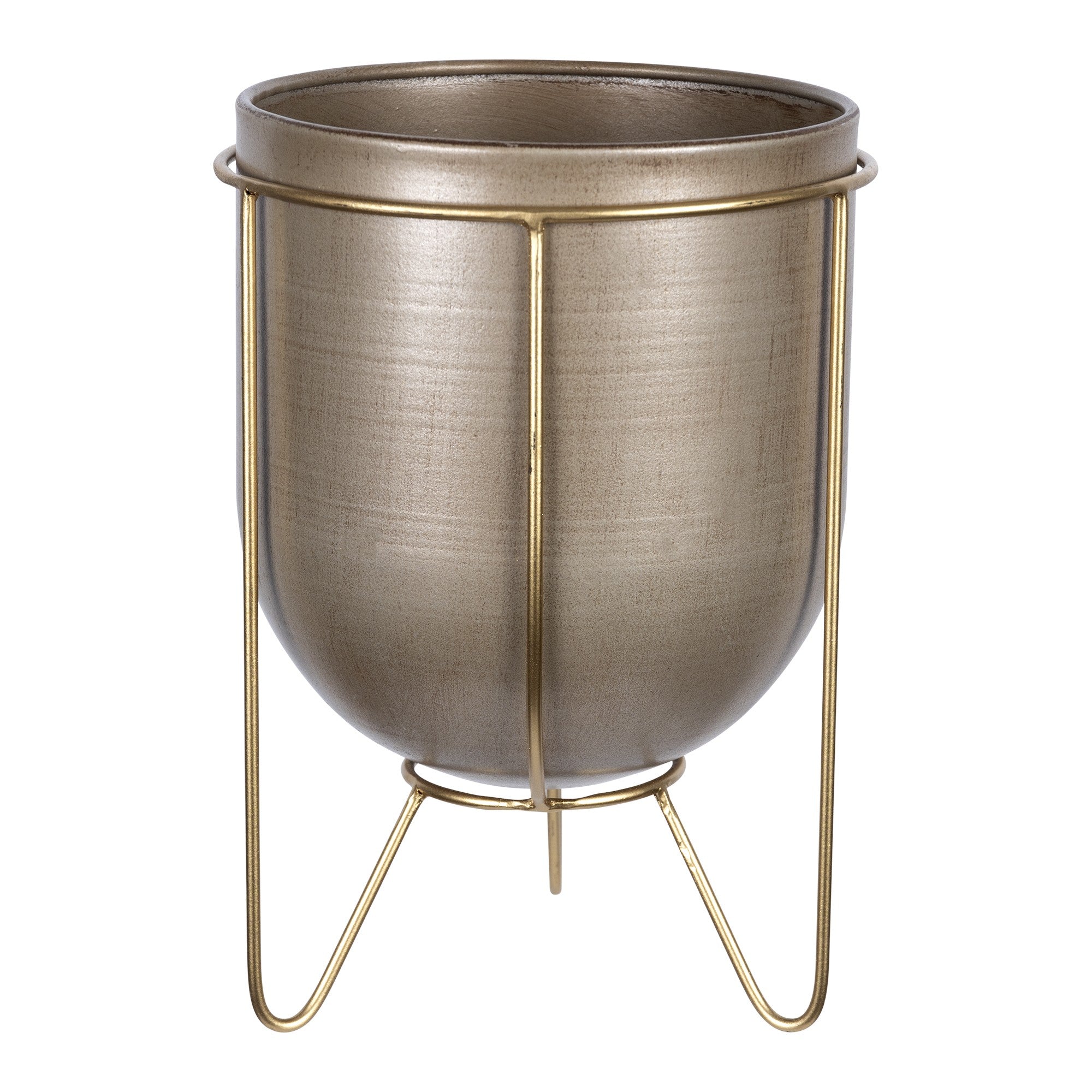 Home Outfitters Bronze And Gold Metal Plant Pot