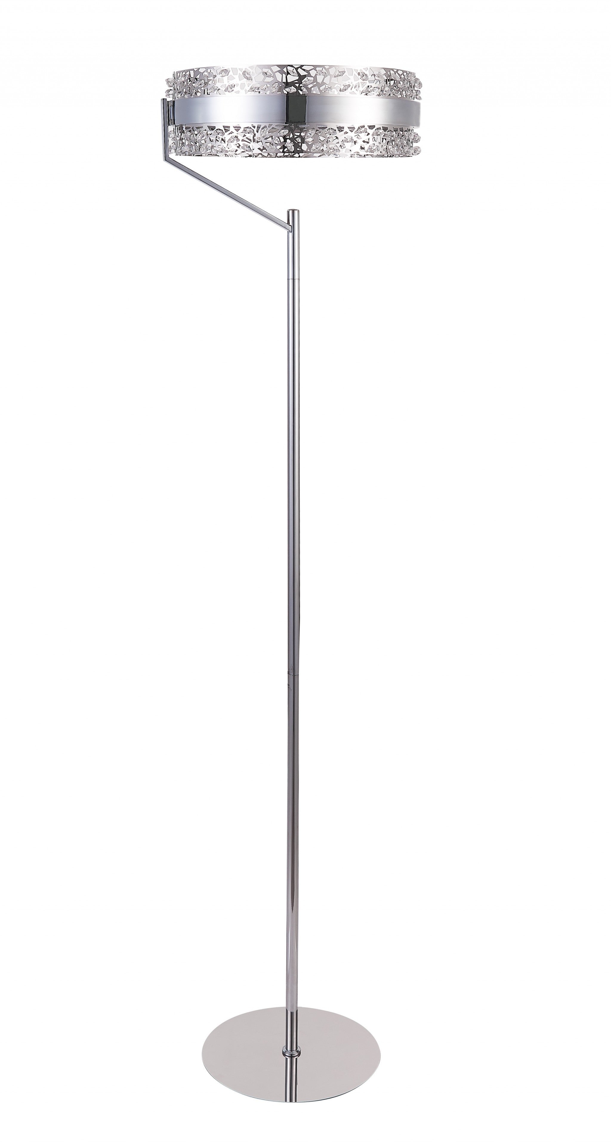 Home Outfitters Pierced Bling Halo LED Floor Lamp