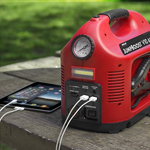 Wagan 7556 JumpBoost V10 Air Jump Starter Air Compressor 12v DC and USB Power Ports