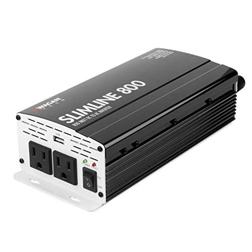 Wagan EL3718 800W Slim Line AC to DC Inverter 800W TrueRated 1600W Surge Power Inverter