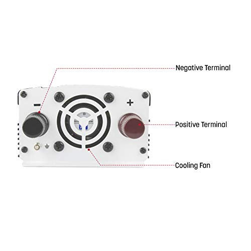 Wagan EL3718 800W Slim Line AC to DC Inverter 800W TrueRated 1600W Surge Power Inverter