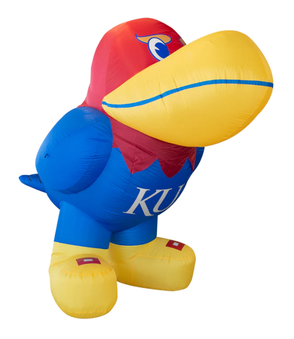 Kansas Jayhawks LED Lit 7ft Inflatable Team Mascot