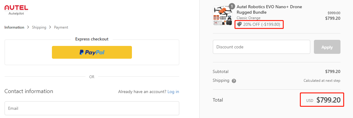 autel evo nano+ coupon