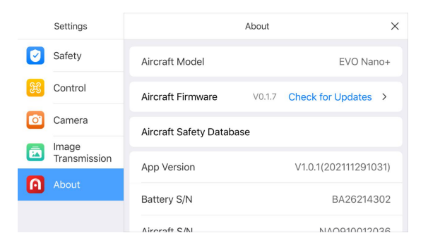 EVO Nano Drone Firmware Update