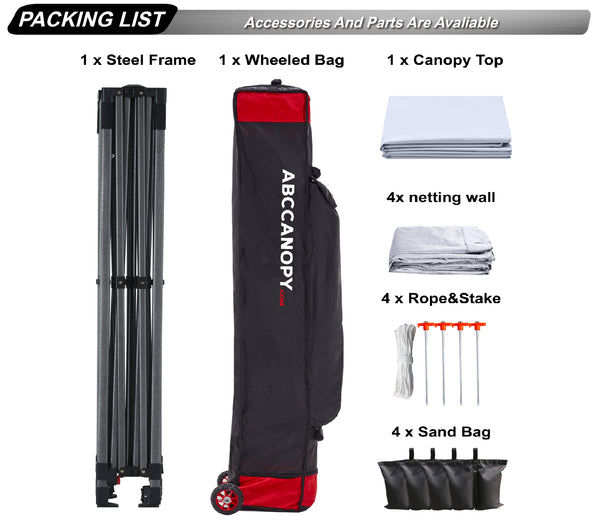 S1 Commercial 10x10 Pop Up Canopy Walls)