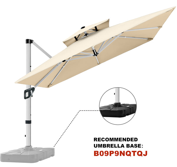 amazon cantilever patio umbrella 11x11ft Extra Large Telescopic Umbrella, UV Ray Blocking Umbrella, Grey This umbrella is perfect for your garden Gianna 10ft Offset Hanging Outdoor