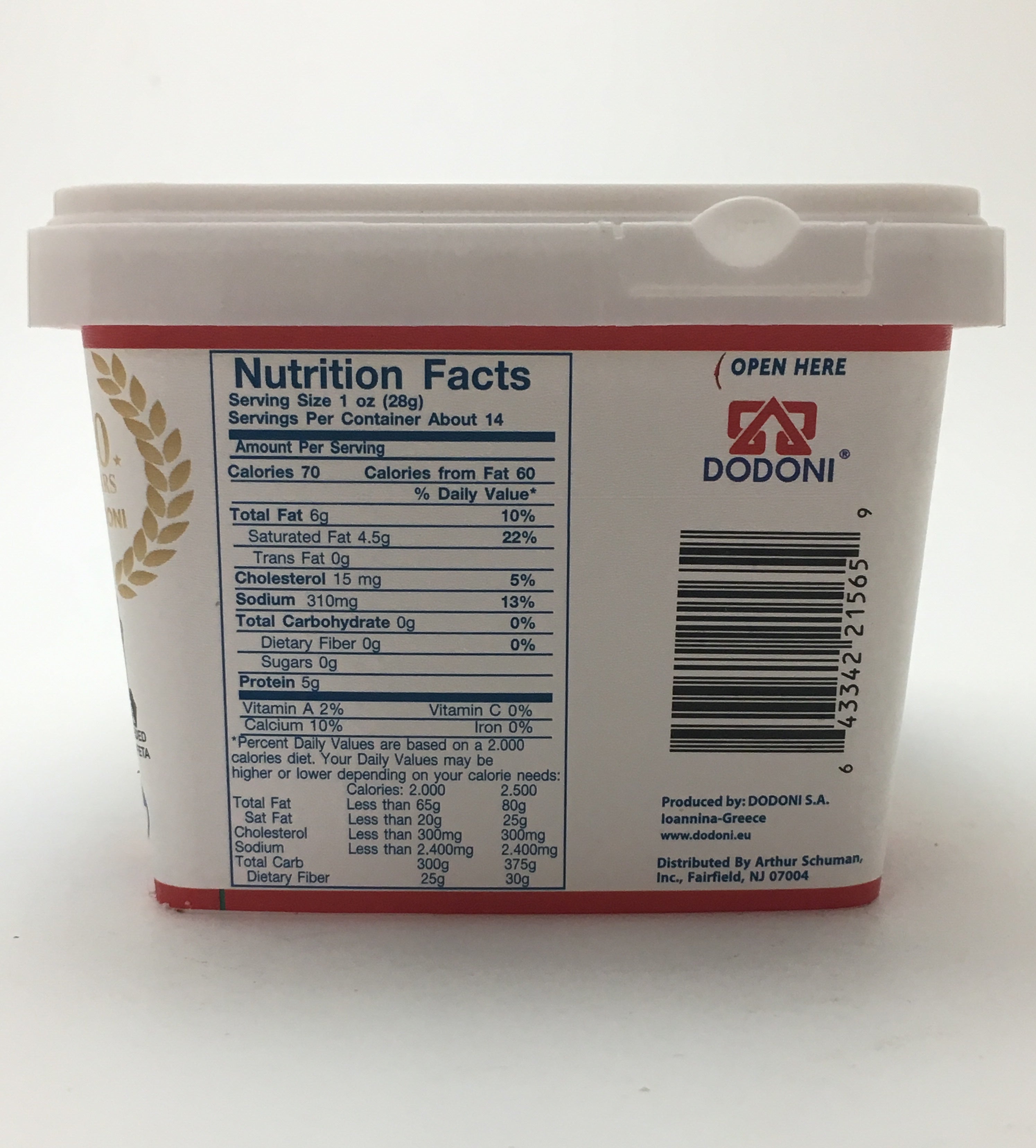 Dodoni Greek Feta Cheese in Brine 400g