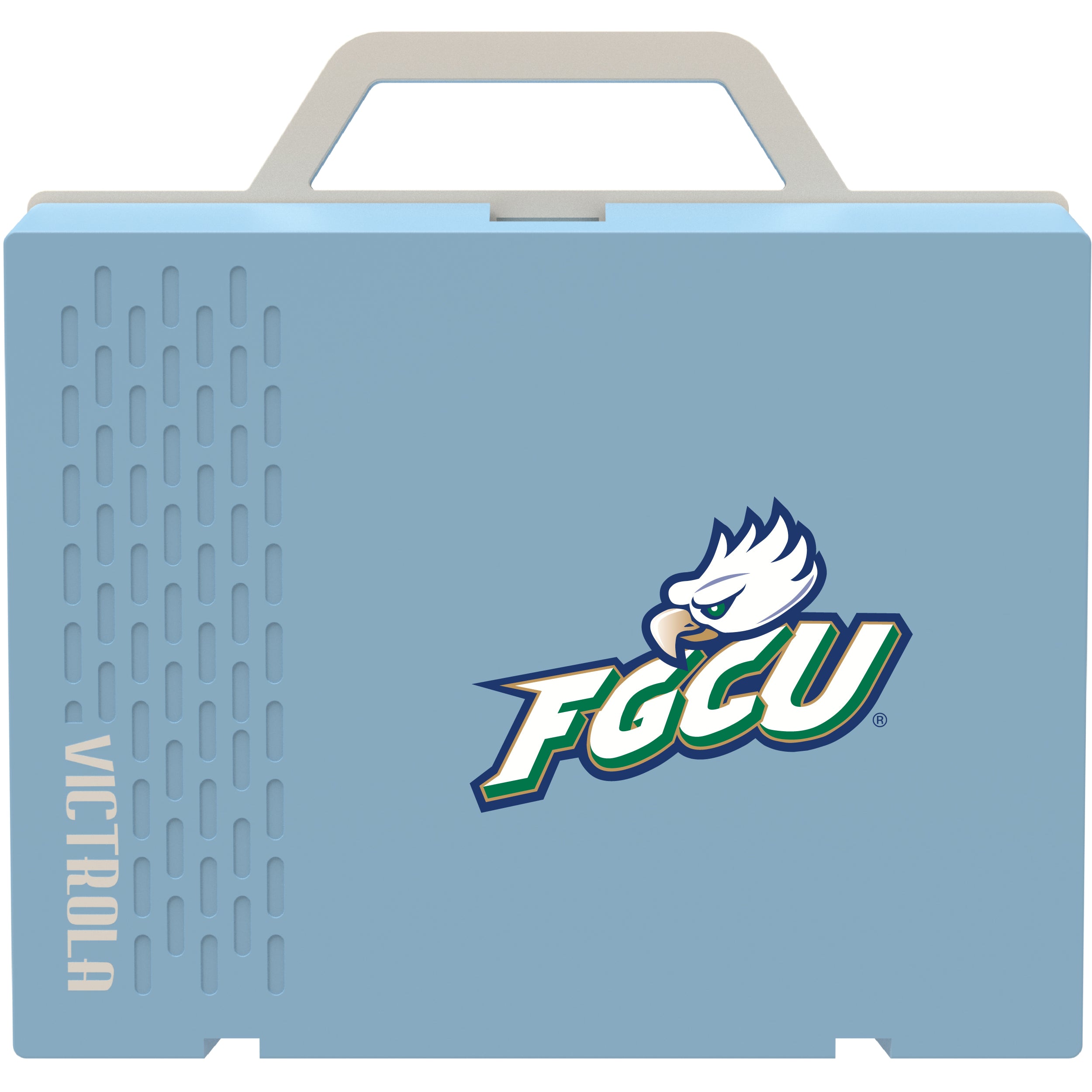 Victrola Re-Spin Sustainable Bluetooth Suitcase Record Player with Florida Gulf Coast Eagles Primary Logo