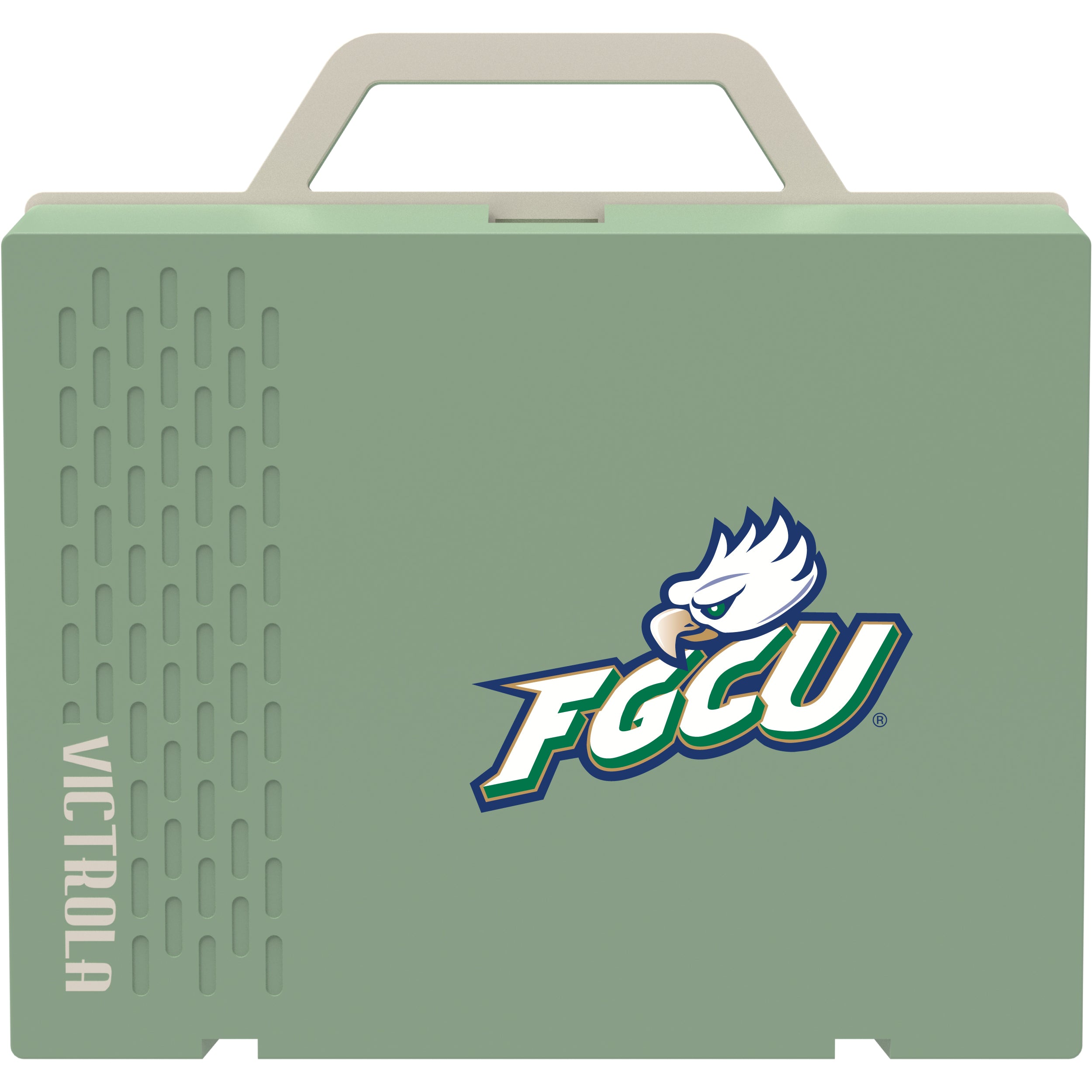 Victrola Re-Spin Sustainable Bluetooth Suitcase Record Player with Florida Gulf Coast Eagles Primary Logo