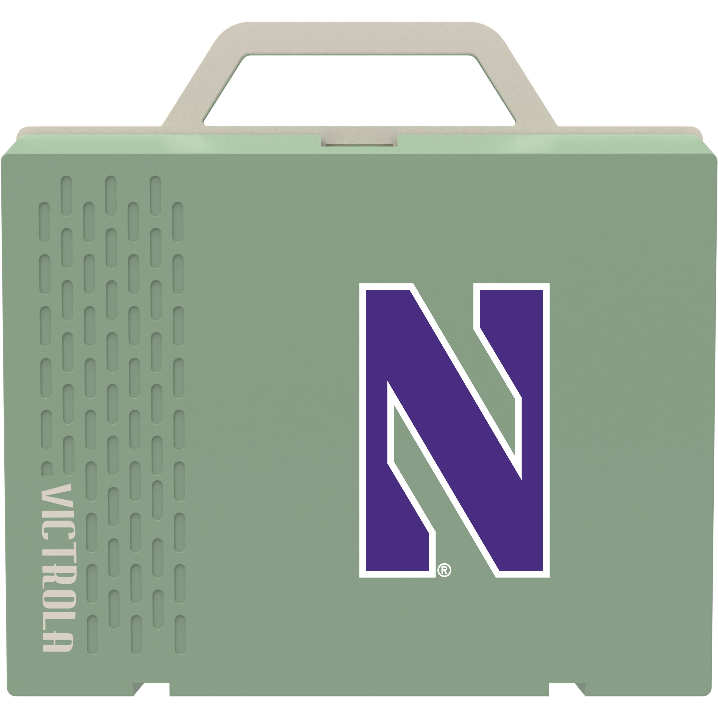 Victrola Re-Spin Sustainable Bluetooth Suitcase Record Player with Northwestern Wildcats Primary Logo