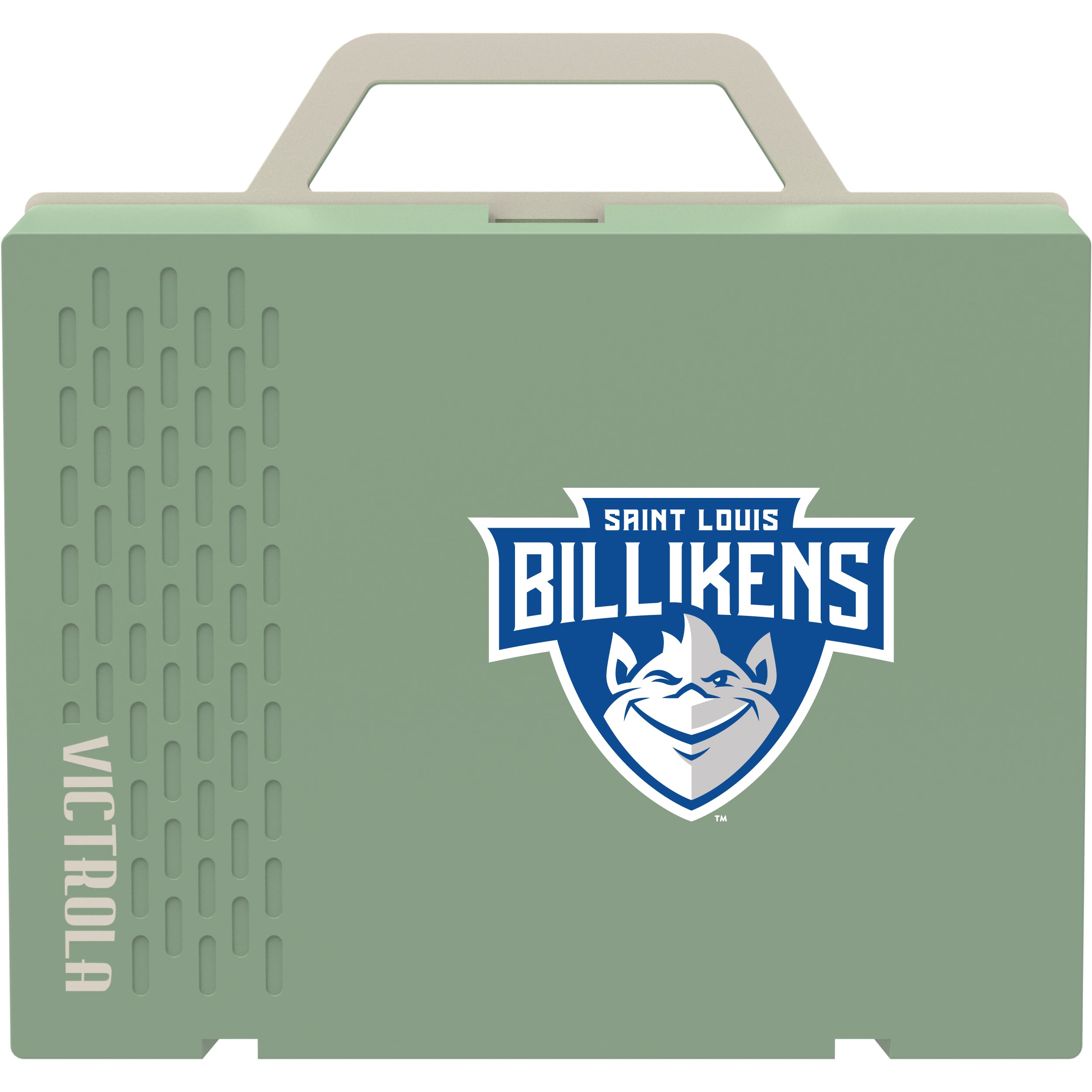 Victrola Re-Spin Sustainable Bluetooth Suitcase Record Player with Saint Louis Billikens Primary Logo