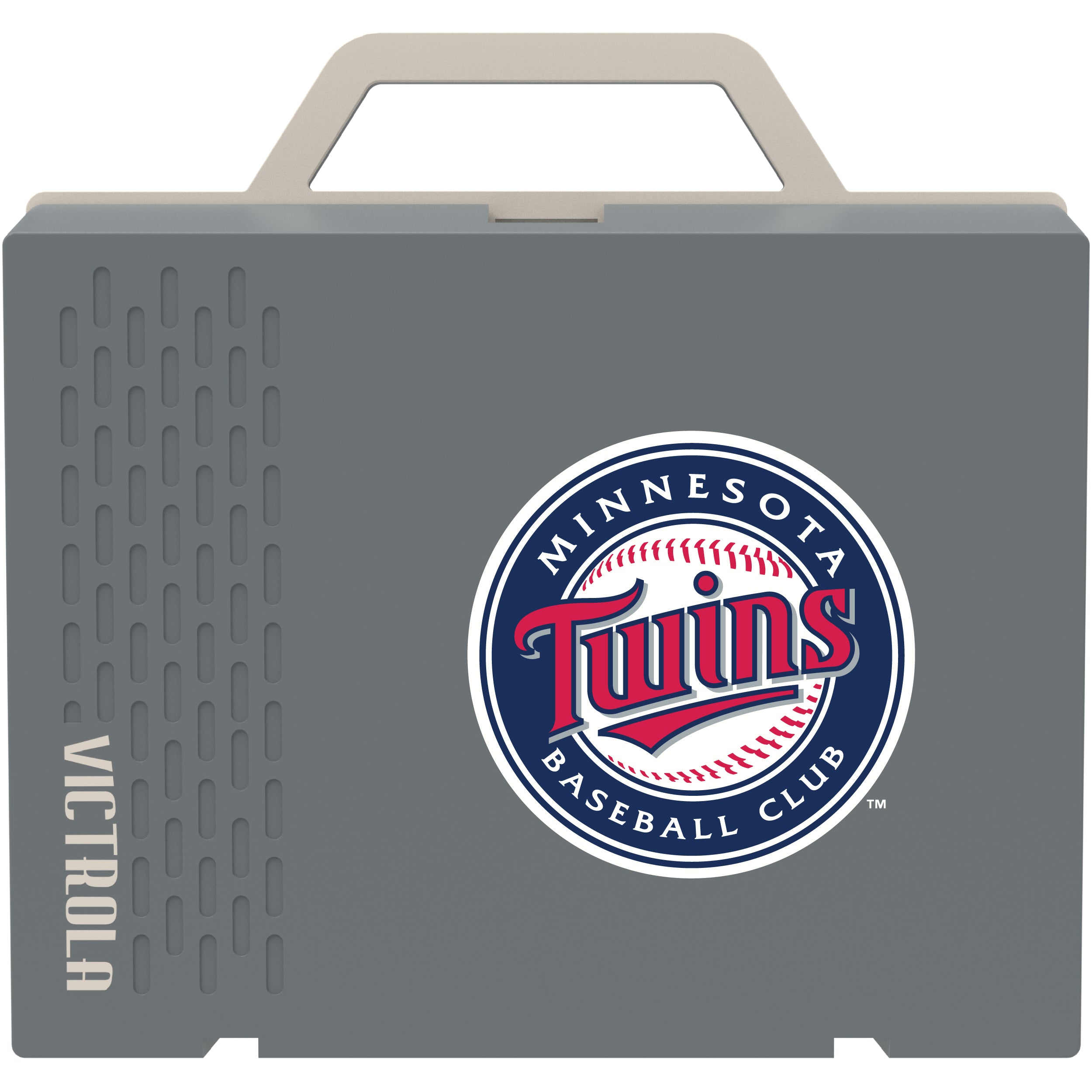 Victrola Re-Spin Sustainable Bluetooth Suitcase Record Player with Minnesota Twins Primary Logo