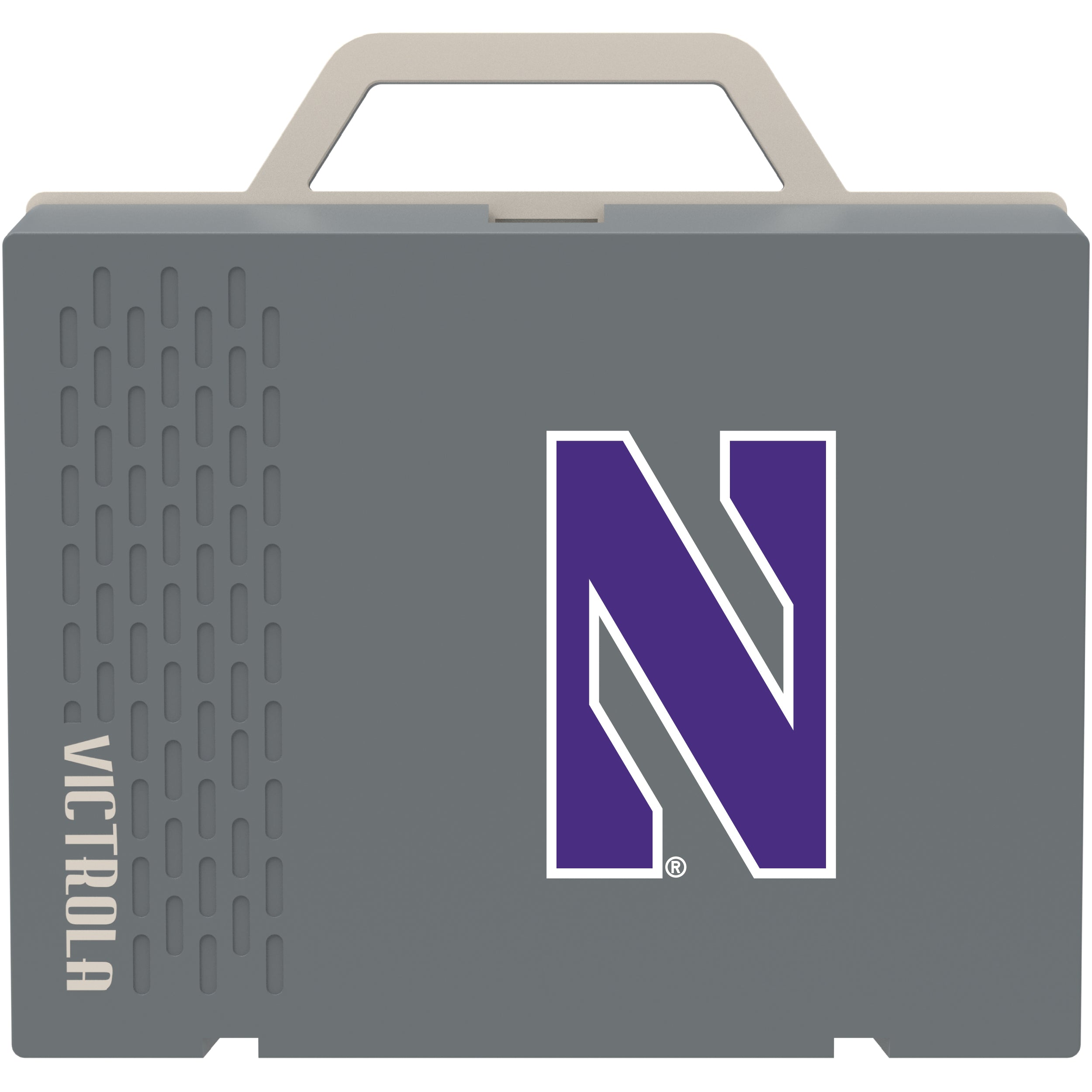 Victrola Re-Spin Sustainable Bluetooth Suitcase Record Player with Northwestern Wildcats Primary Logo