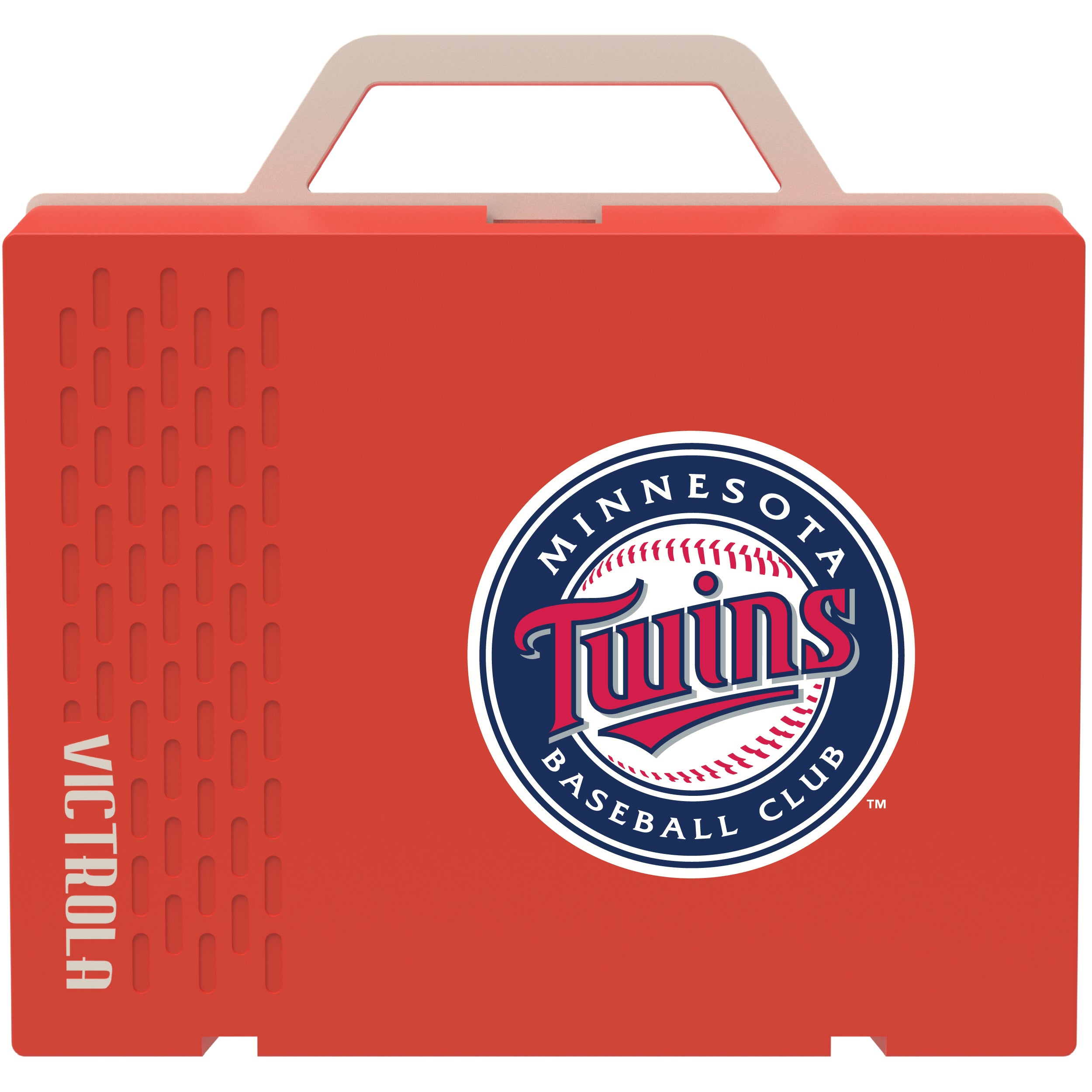 Victrola Re-Spin Sustainable Bluetooth Suitcase Record Player with Minnesota Twins Primary Logo