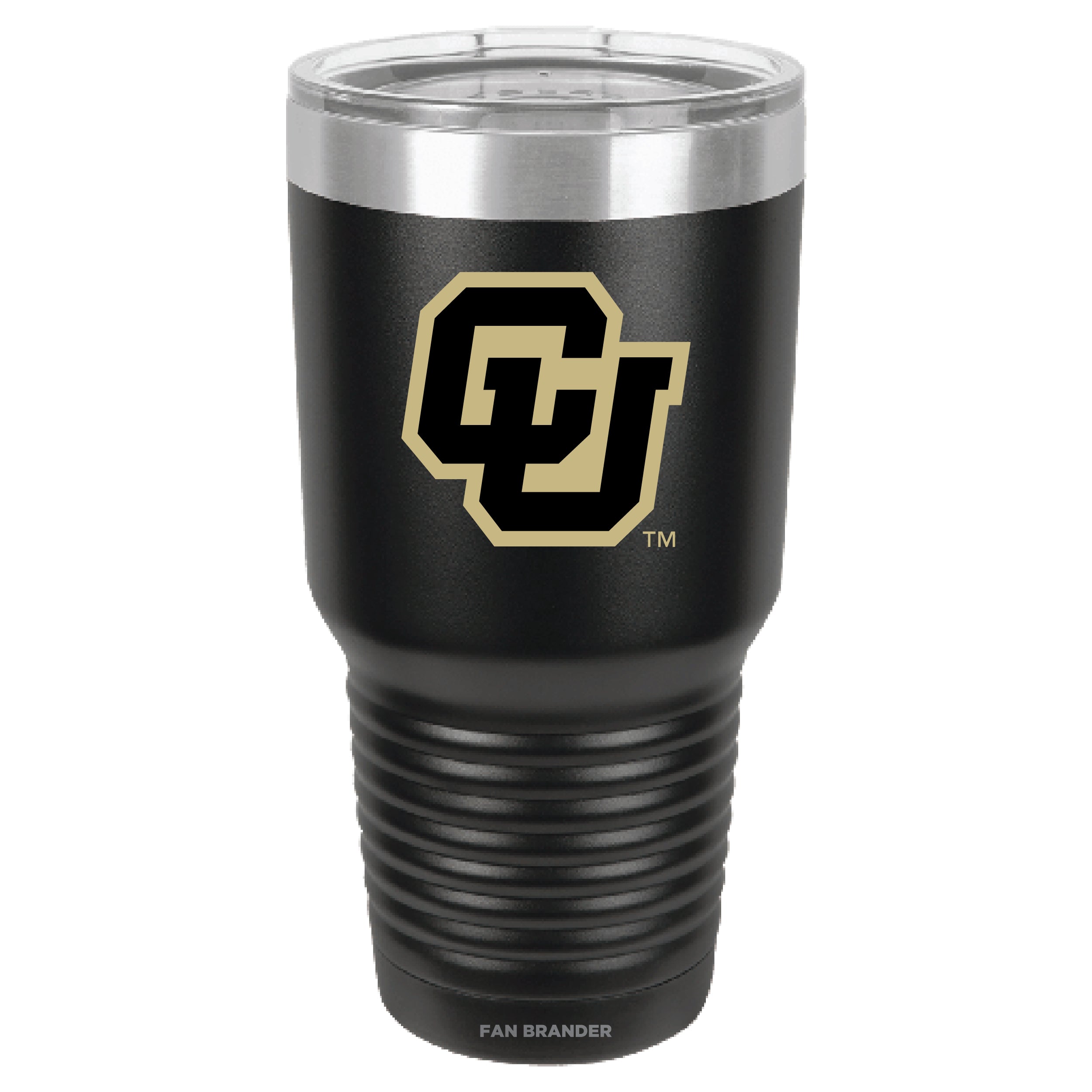 Fan Brander 30oz Stainless Steel Tumbler with Colorado Buffaloes Secondary Logo