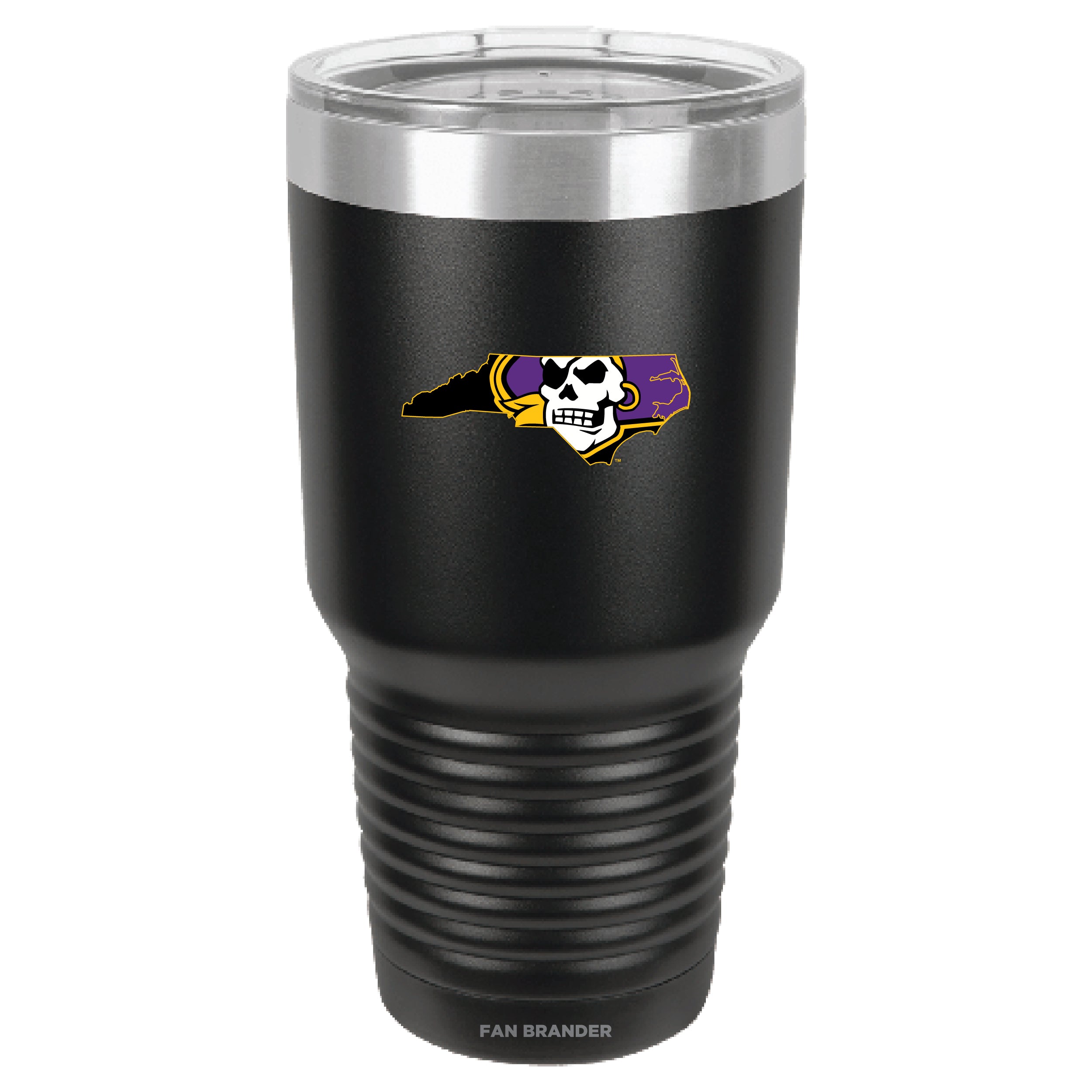 Fan Brander 30oz Stainless Steel Tumbler with East Carolina Pirates Secondary Logo