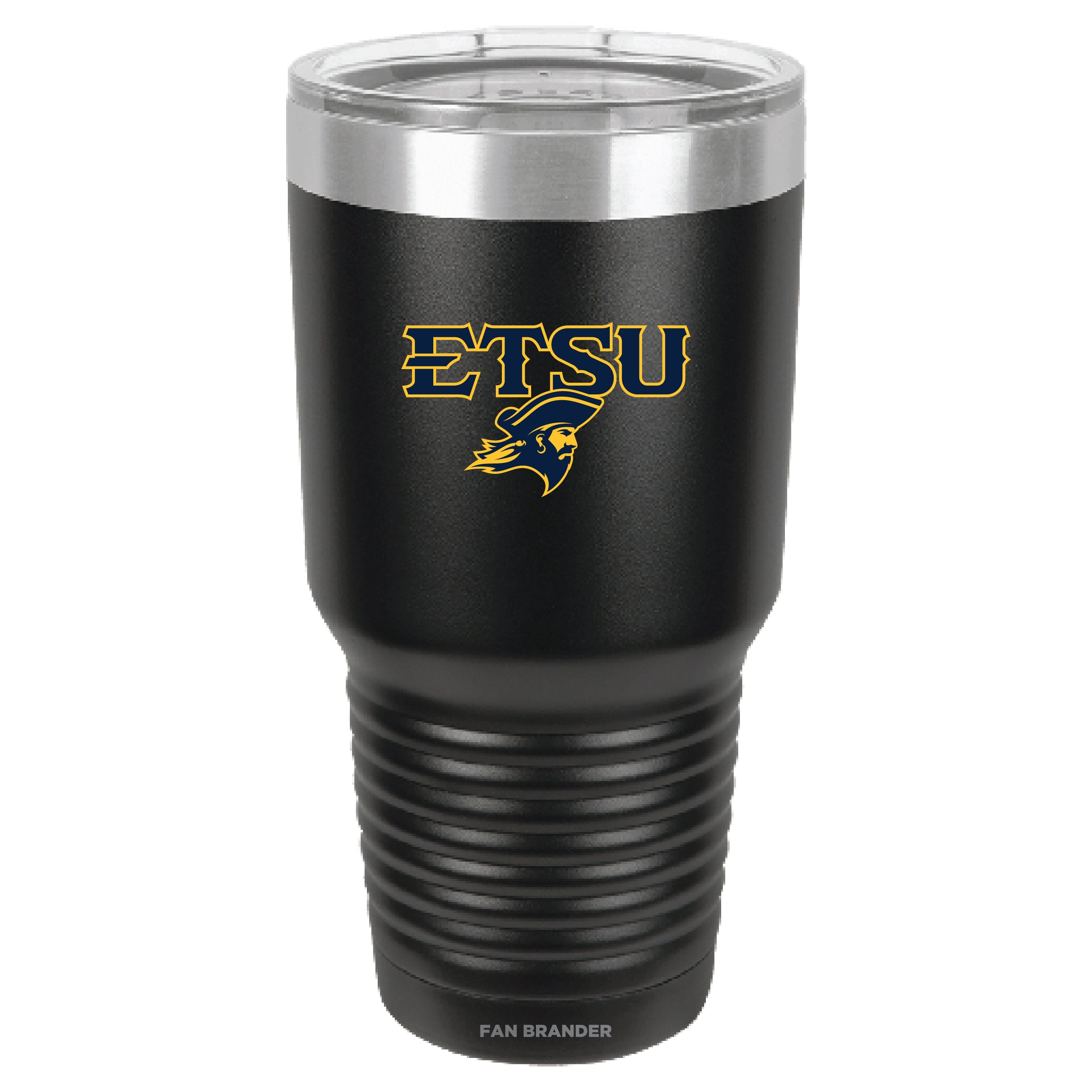 Fan Brander 30oz Stainless Steel Tumbler with Eastern Tennessee State Buccaneers Secondary Logo