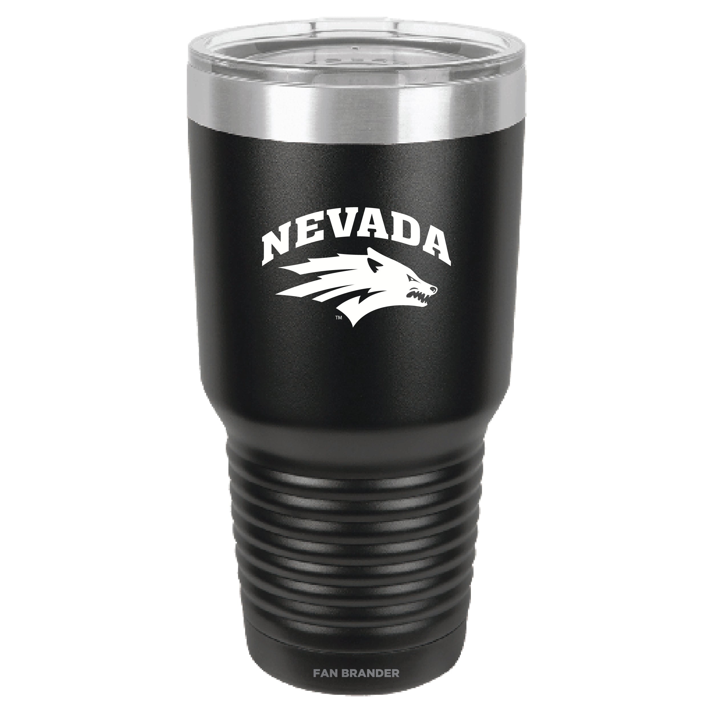 Fan Brander 30oz Stainless Steel Tumbler with Nevada Wolf Pack Primary Logo