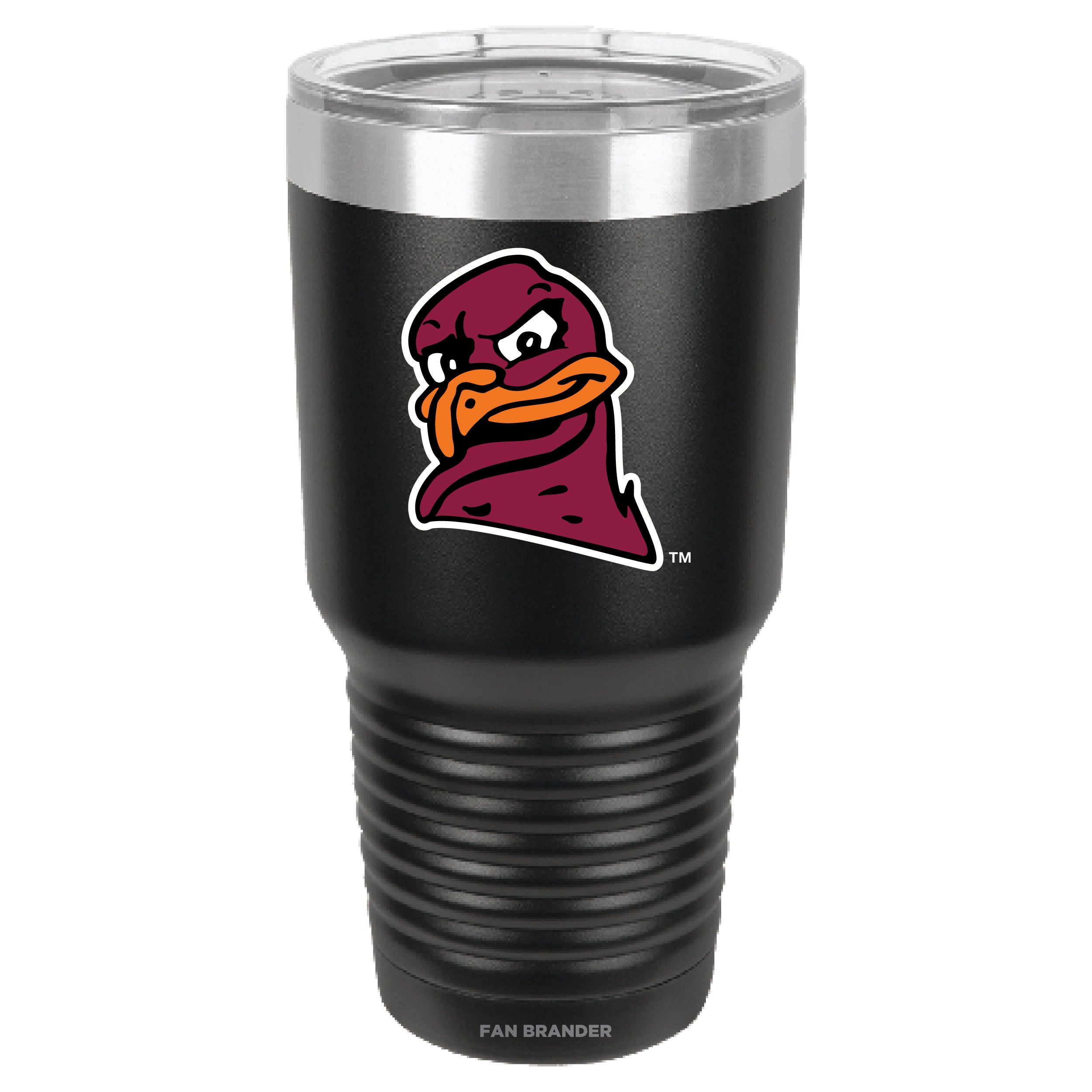 Fan Brander 30oz Stainless Steel Tumbler with Virginia Tech Hokies Secondary Logo