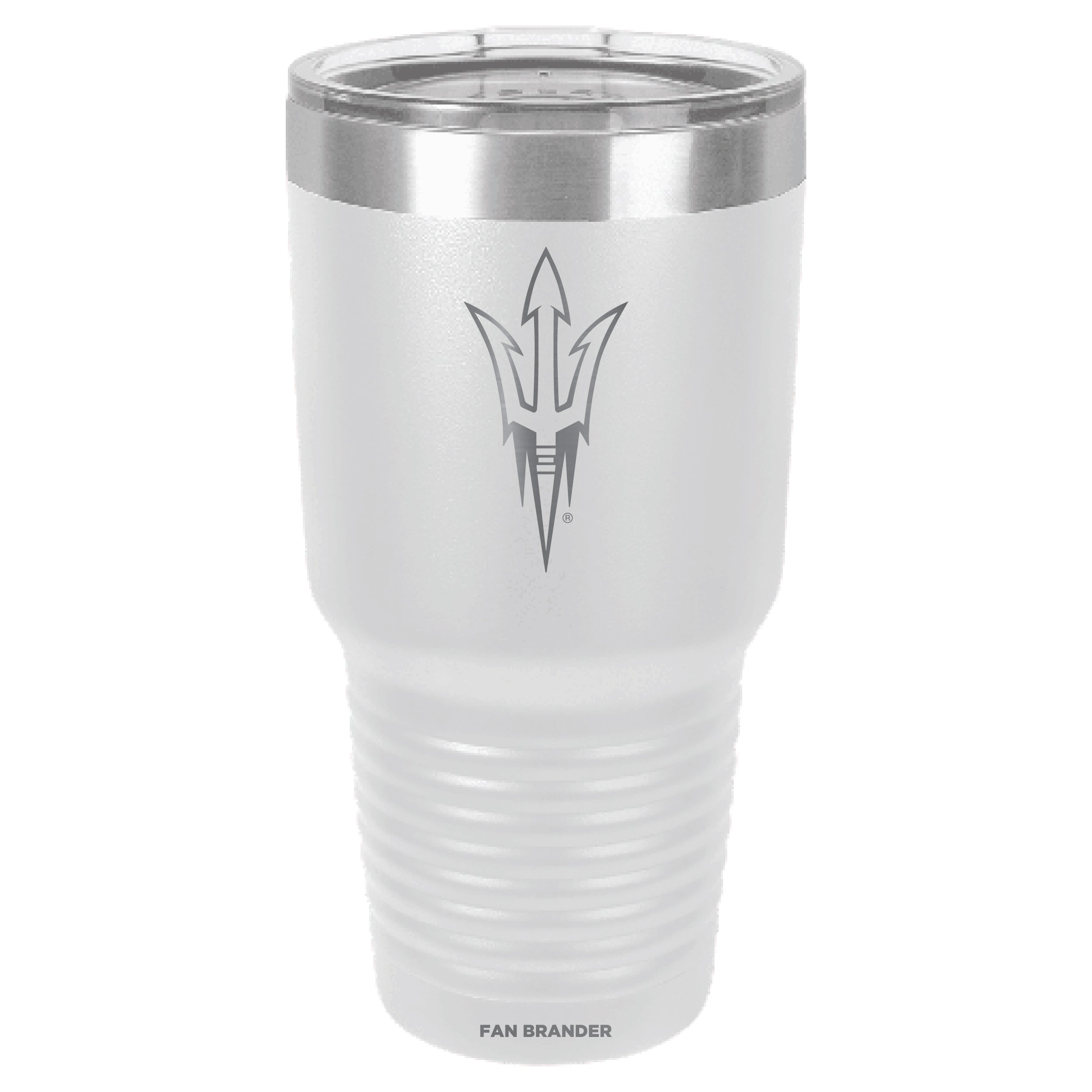 Fan Brander 30oz Stainless Steel Tumbler with Arizona State Sun Devils Etched Primary Logo
