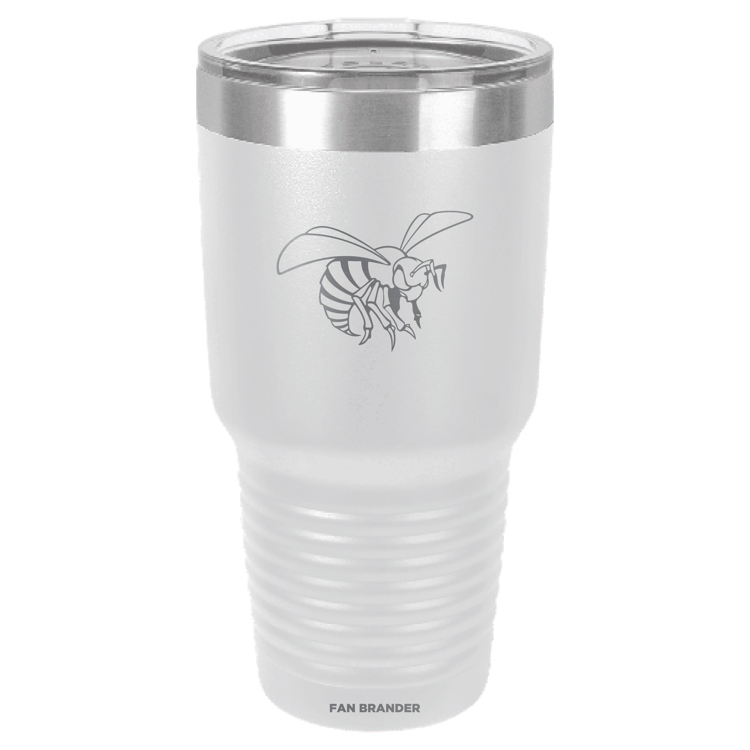 Fan Brander 30oz Stainless Steel Tumbler with Alabama State Hornets Etched Primary Logo