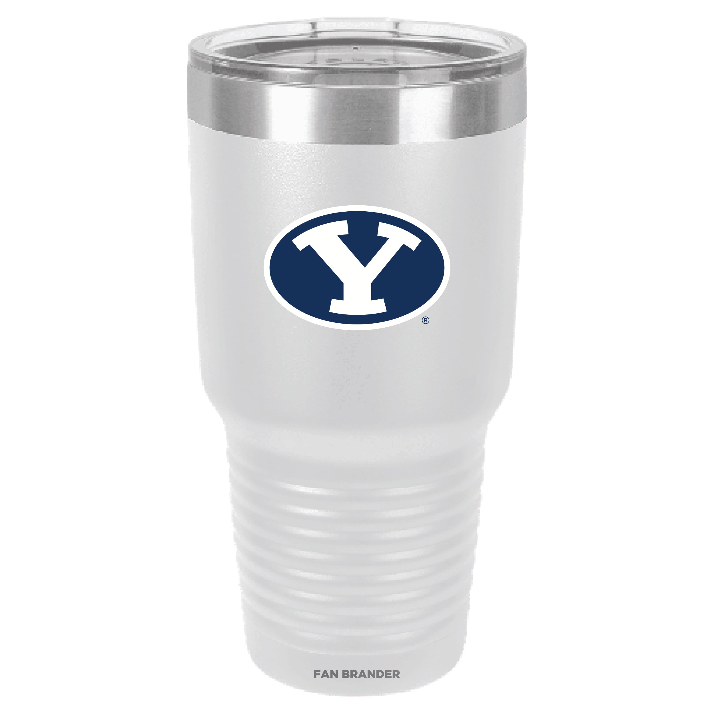 Fan Brander 30oz Stainless Steel Tumbler with Brigham Young Cougars Primary Logo