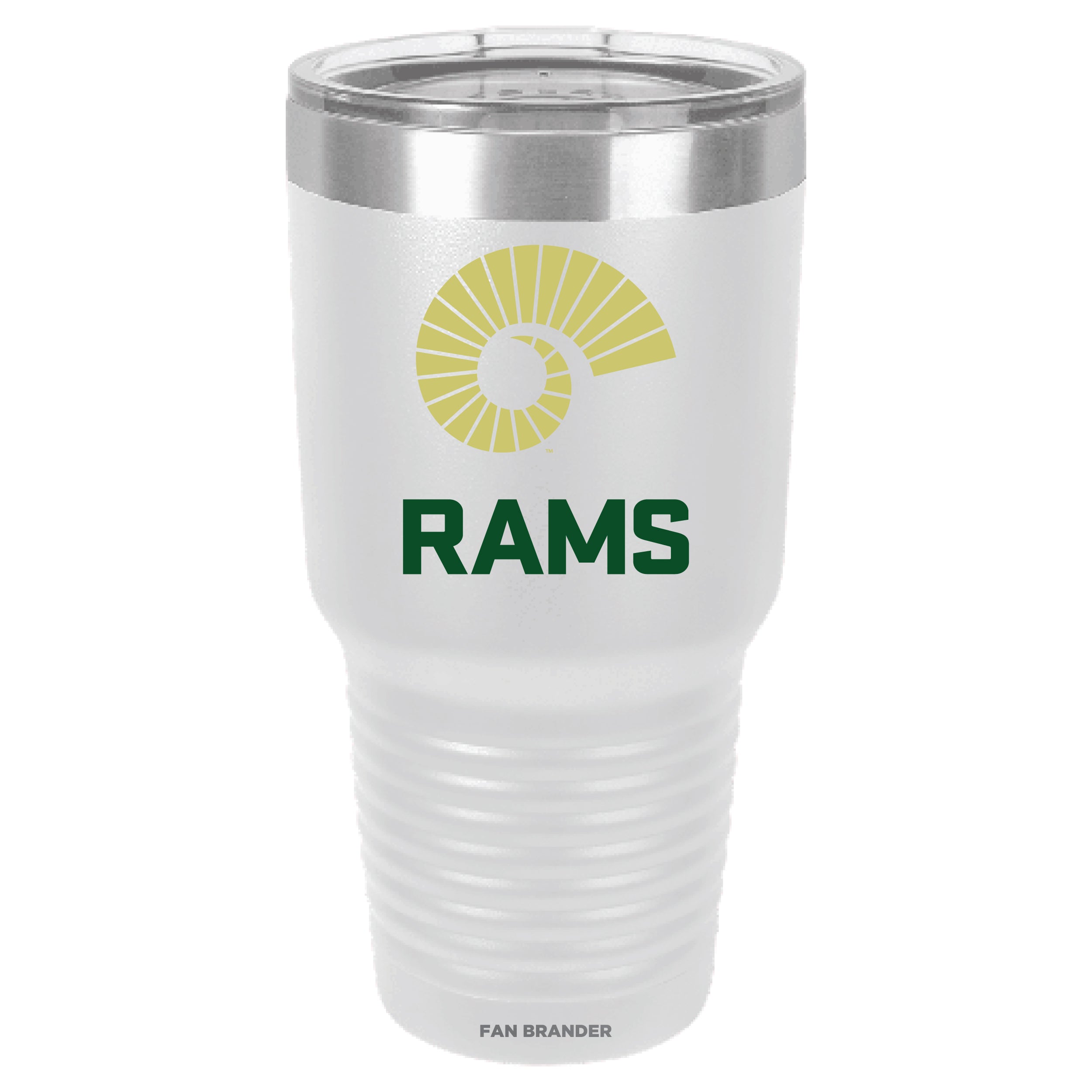 Fan Brander 30oz Stainless Steel Tumbler with Colorado State Rams Secondary Logo