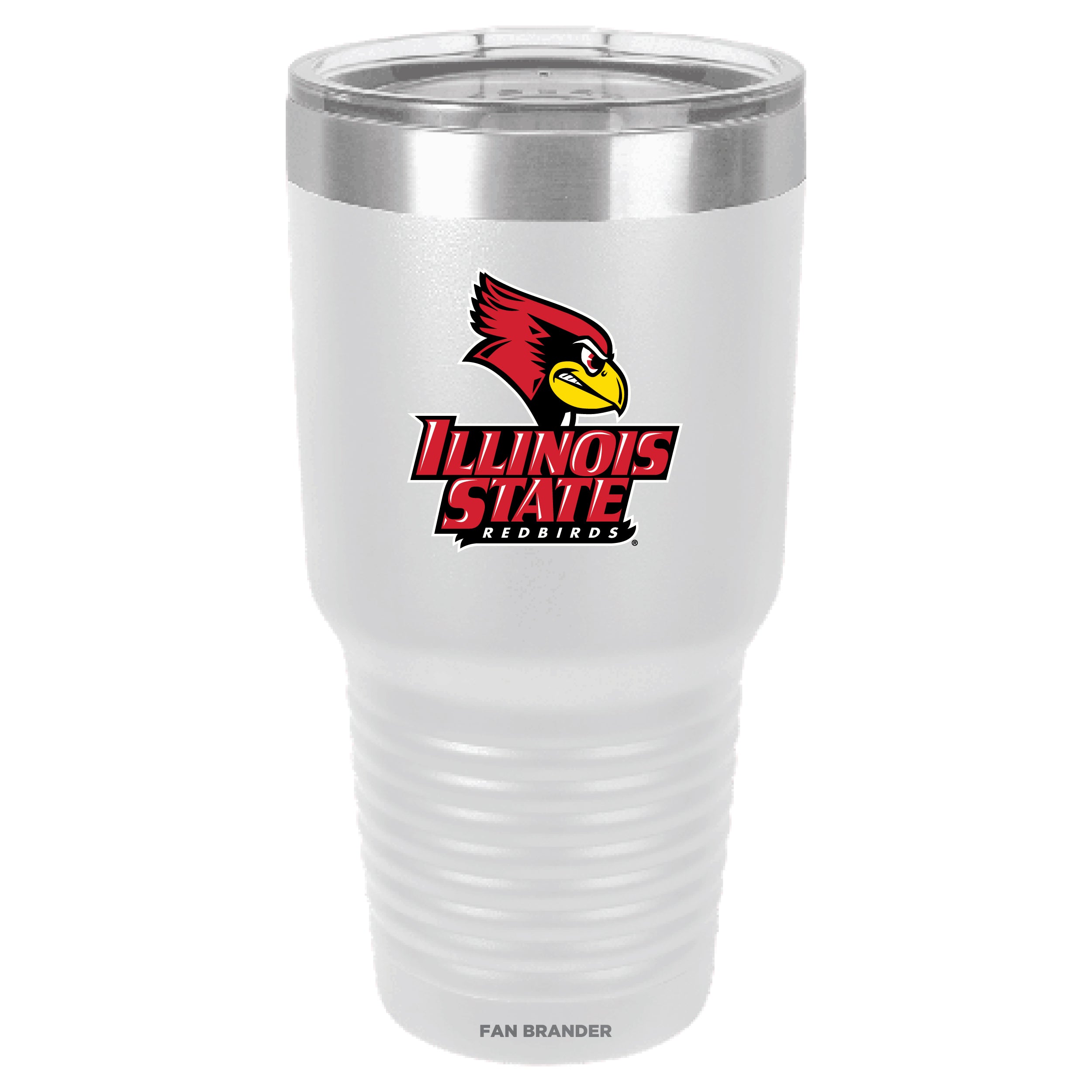 Fan Brander 30oz Stainless Steel Tumbler with Illinois State Redbirds Secondary Logo