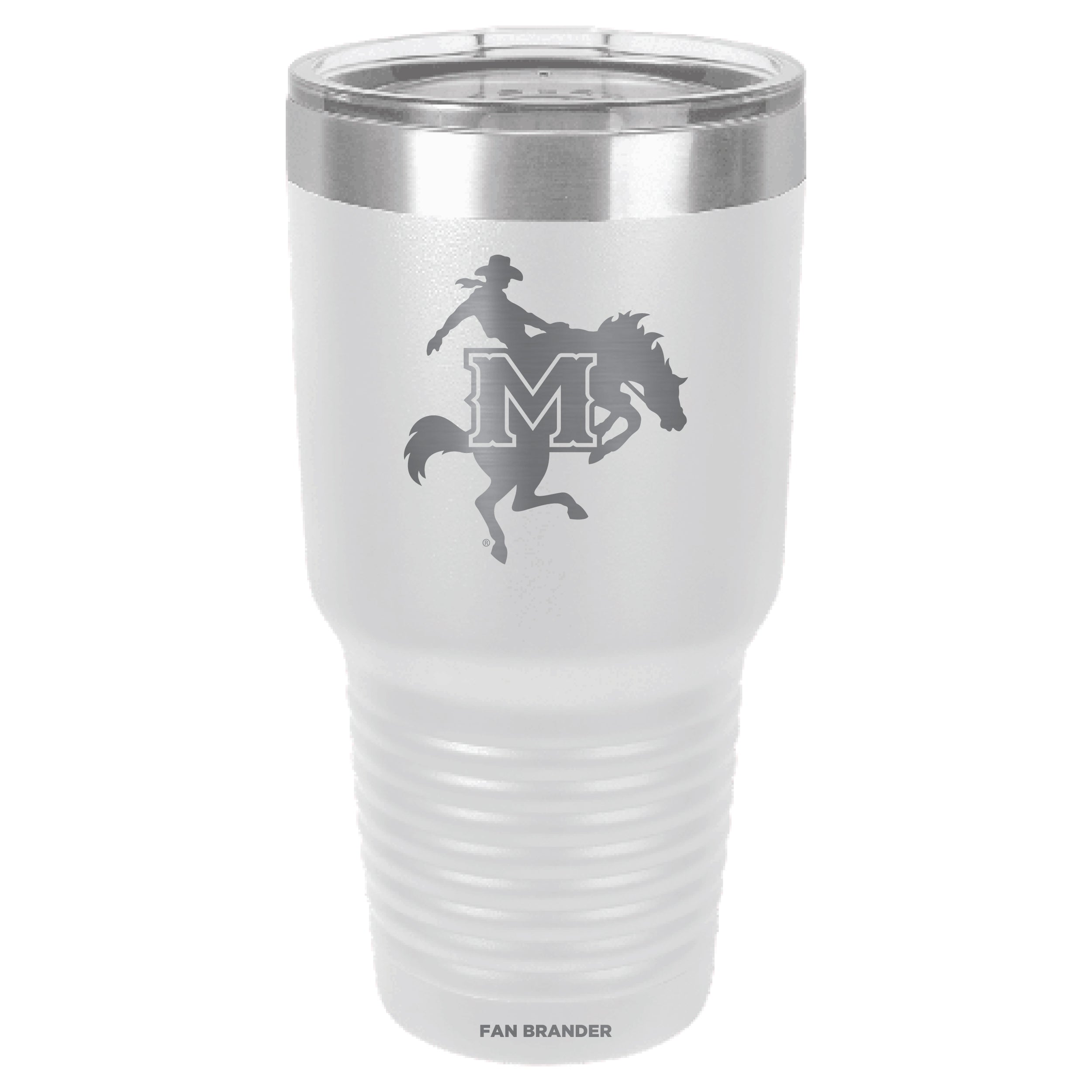 Fan Brander 30oz Stainless Steel Tumbler with McNeese State Cowboys Etched Primary Logo