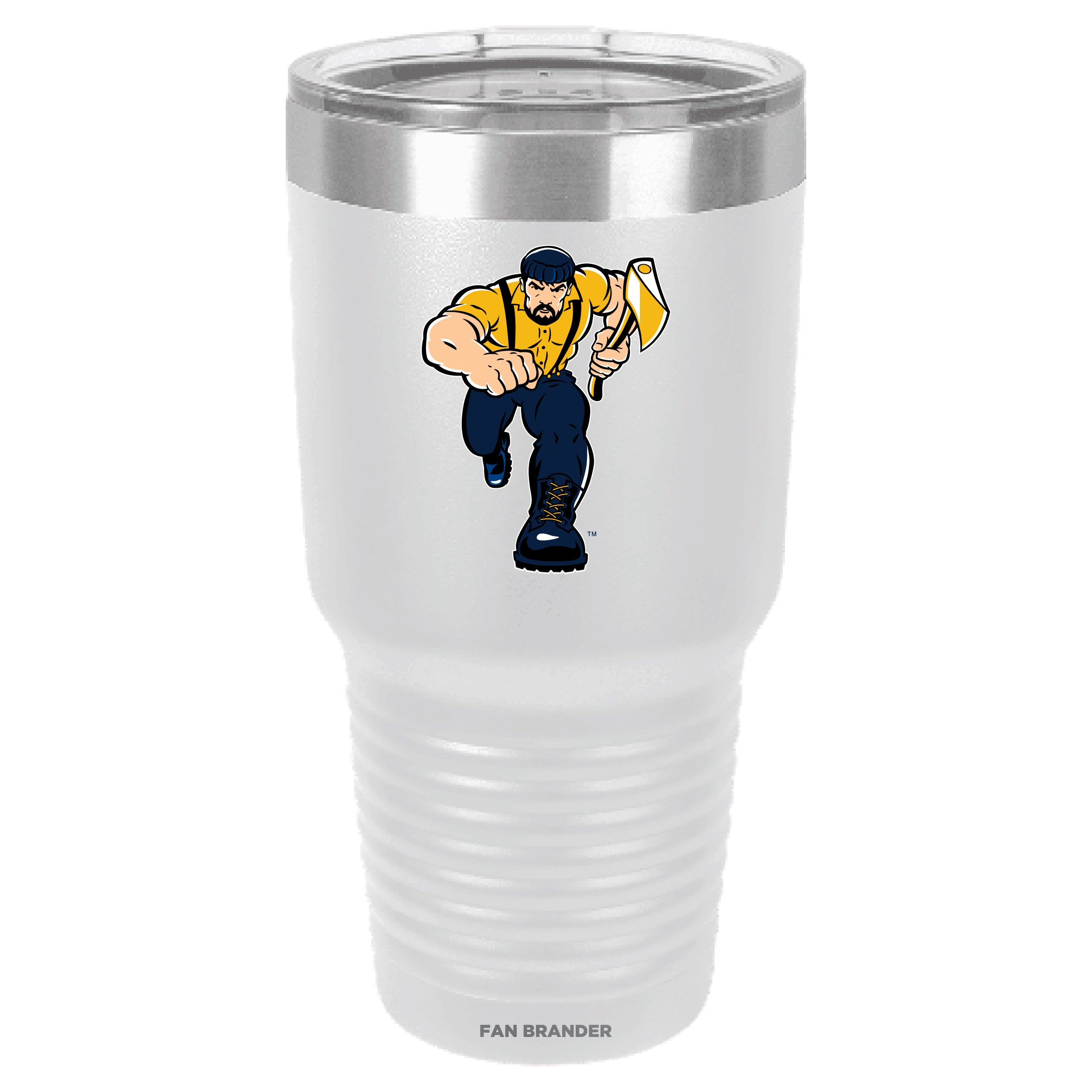 Fan Brander 30oz Stainless Steel Tumbler with Northern Arizona Lumberjacks Secondary Logo