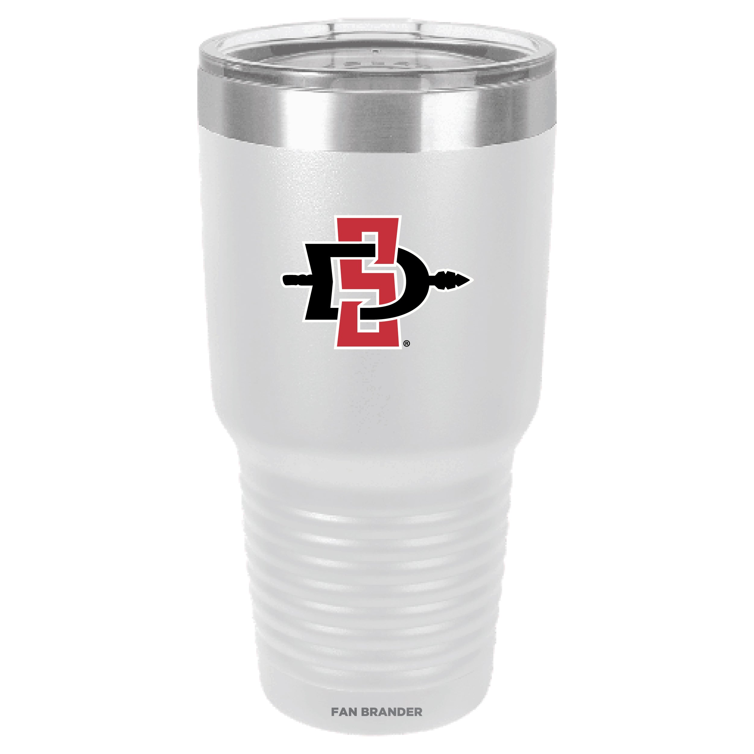 Fan Brander 30oz Stainless Steel Tumbler with San Diego State Aztecs Primary Logo