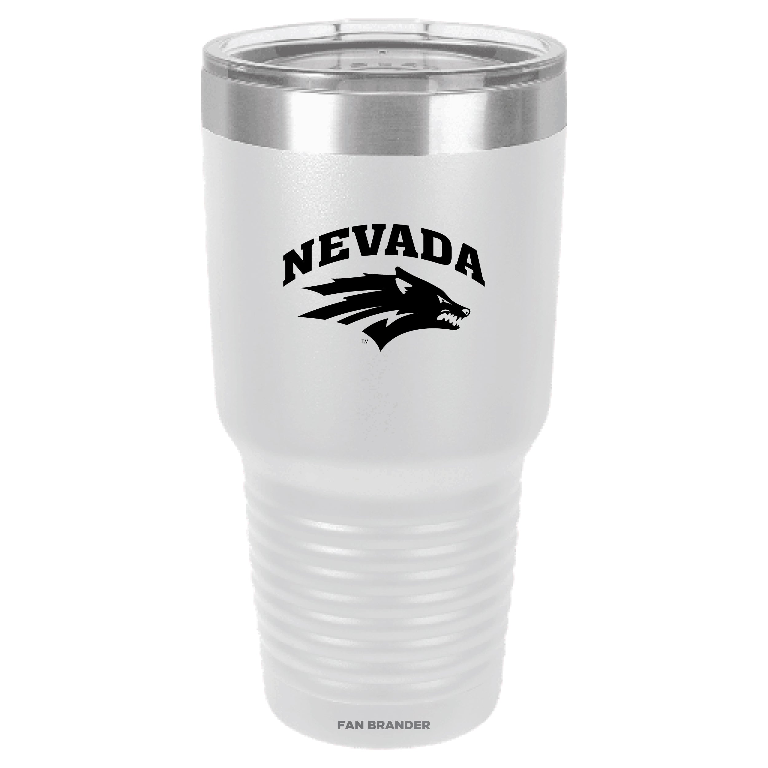 Fan Brander 30oz Stainless Steel Tumbler with Nevada Wolf Pack Primary Logo