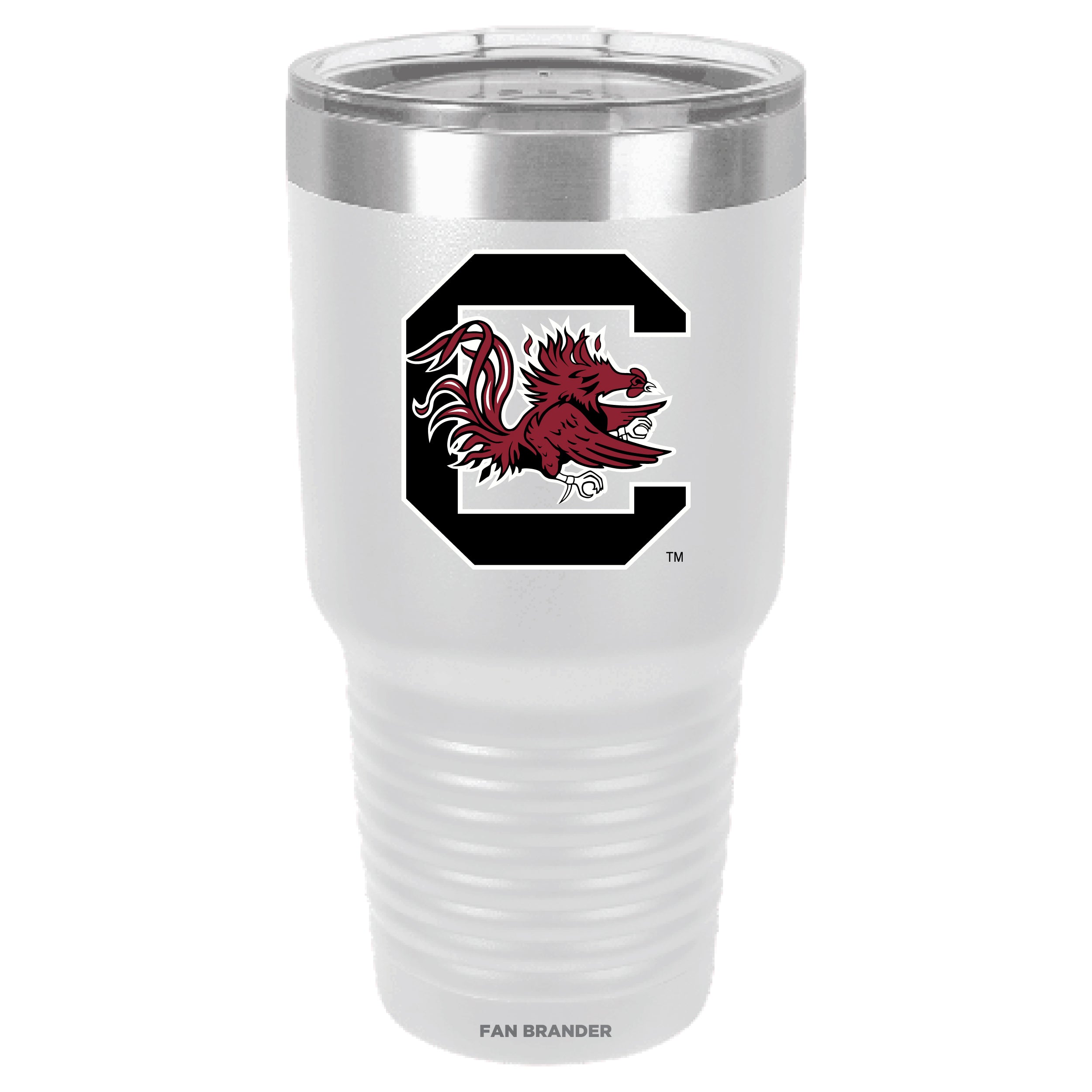 Fan Brander 30oz Stainless Steel Tumbler with South Carolina Gamecocks Primary Logo