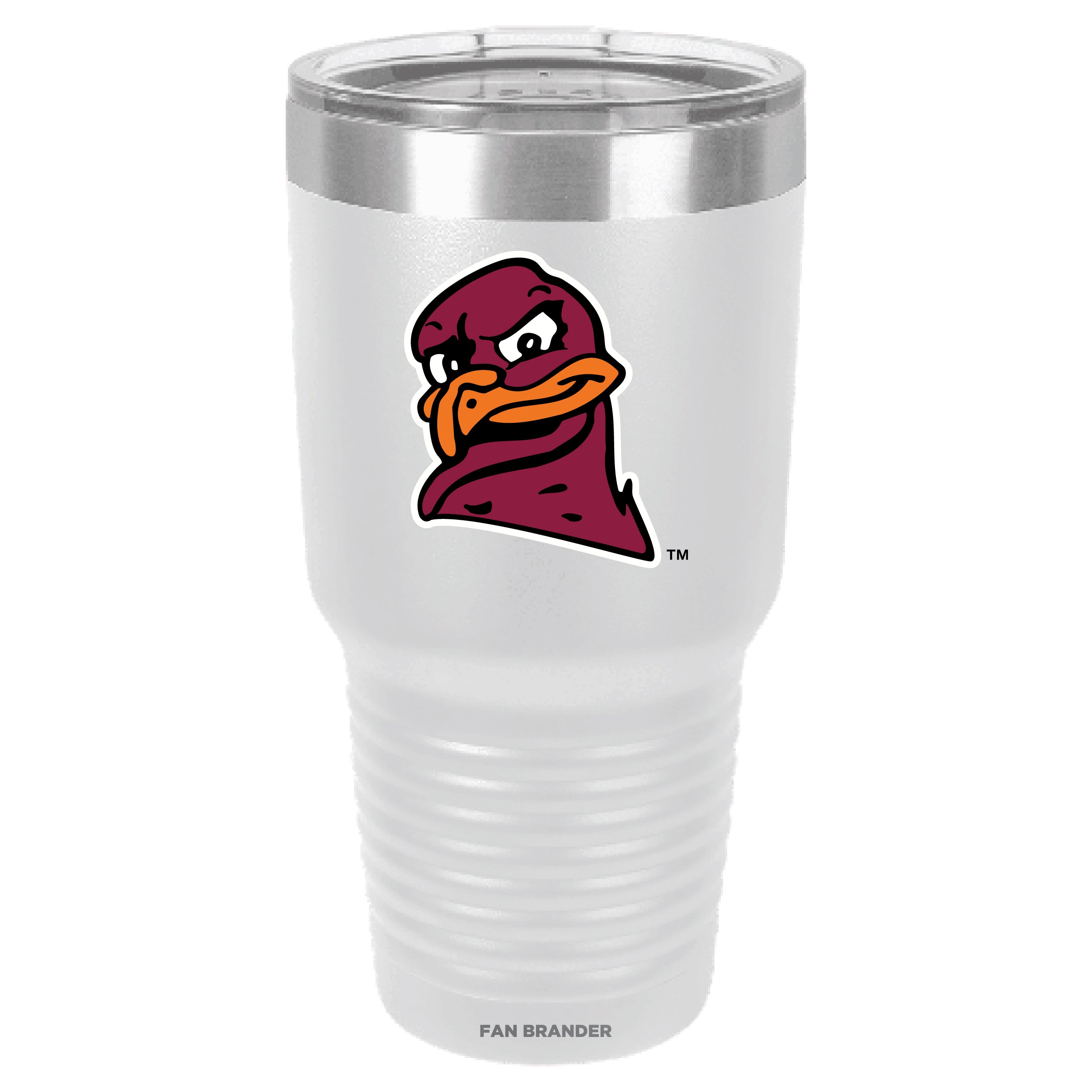 Fan Brander 30oz Stainless Steel Tumbler with Virginia Tech Hokies Secondary Logo