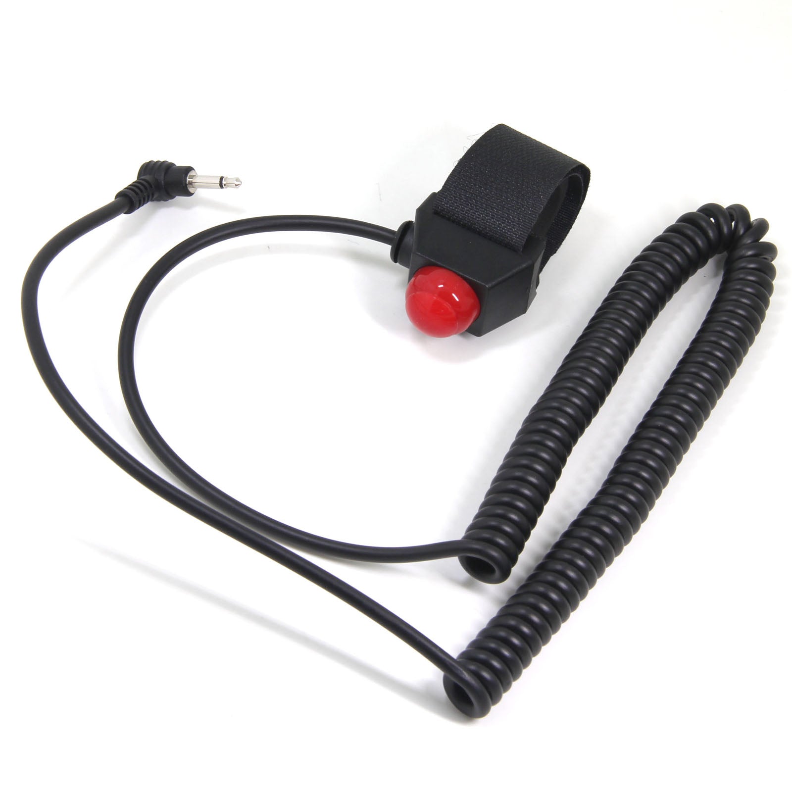 3.5mm Mono Plug Mount Strap Push to Talk Switch Botton PTT for Icom Aviation Radios