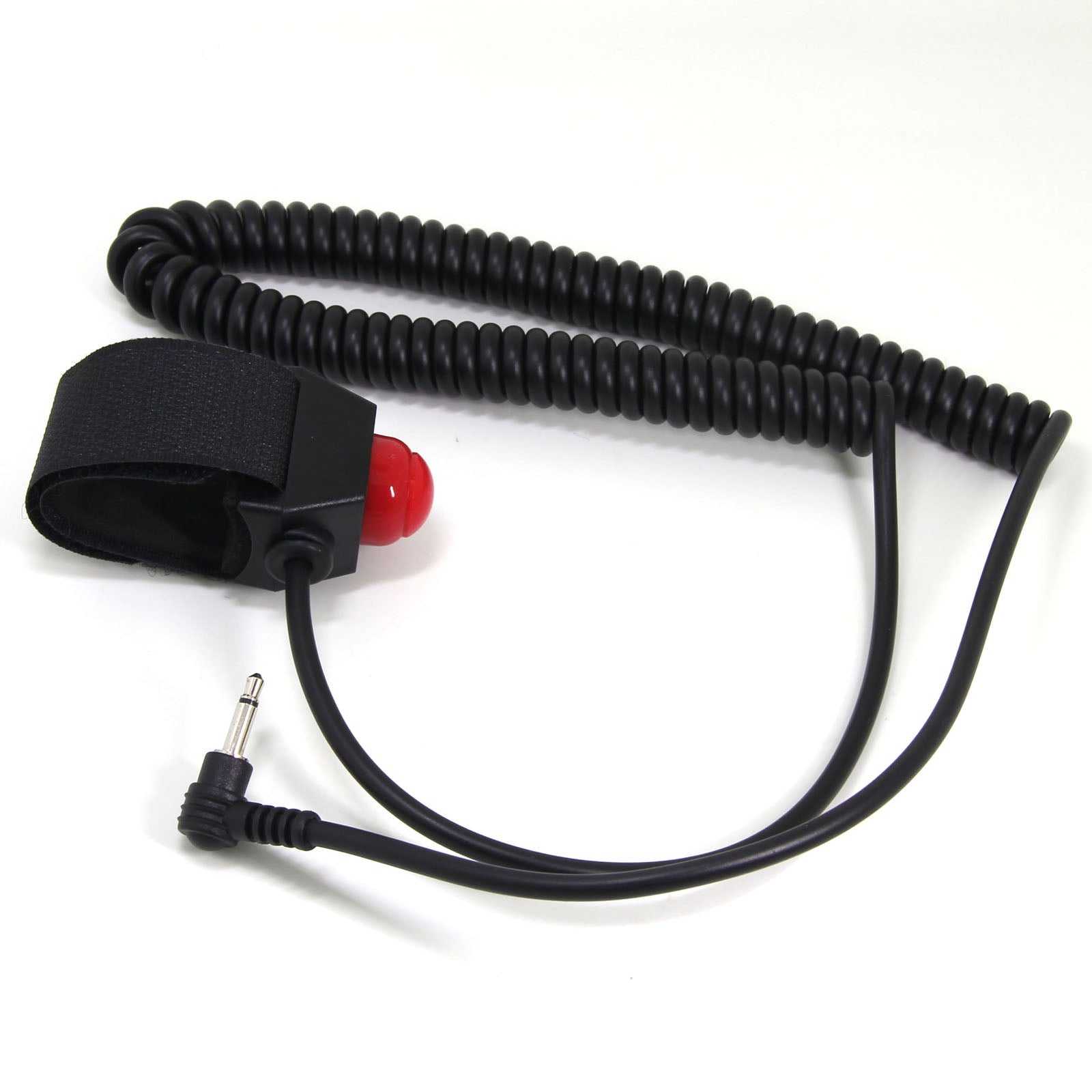 3.5mm Mono Plug Mount Strap Push to Talk Switch Botton PTT for Icom Aviation Radios