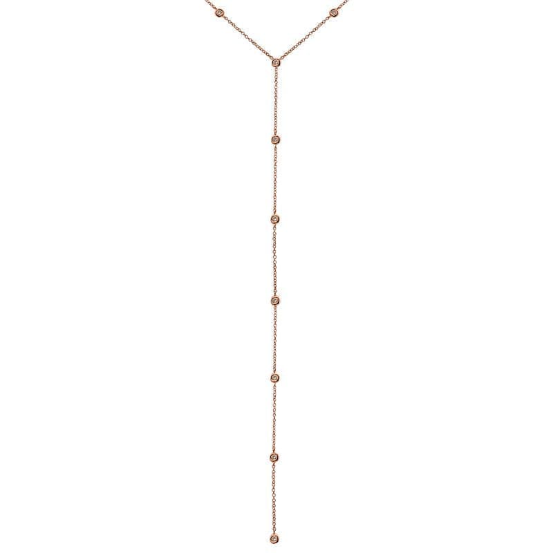 By-Yard Diamond Bezel Lariat Necklace