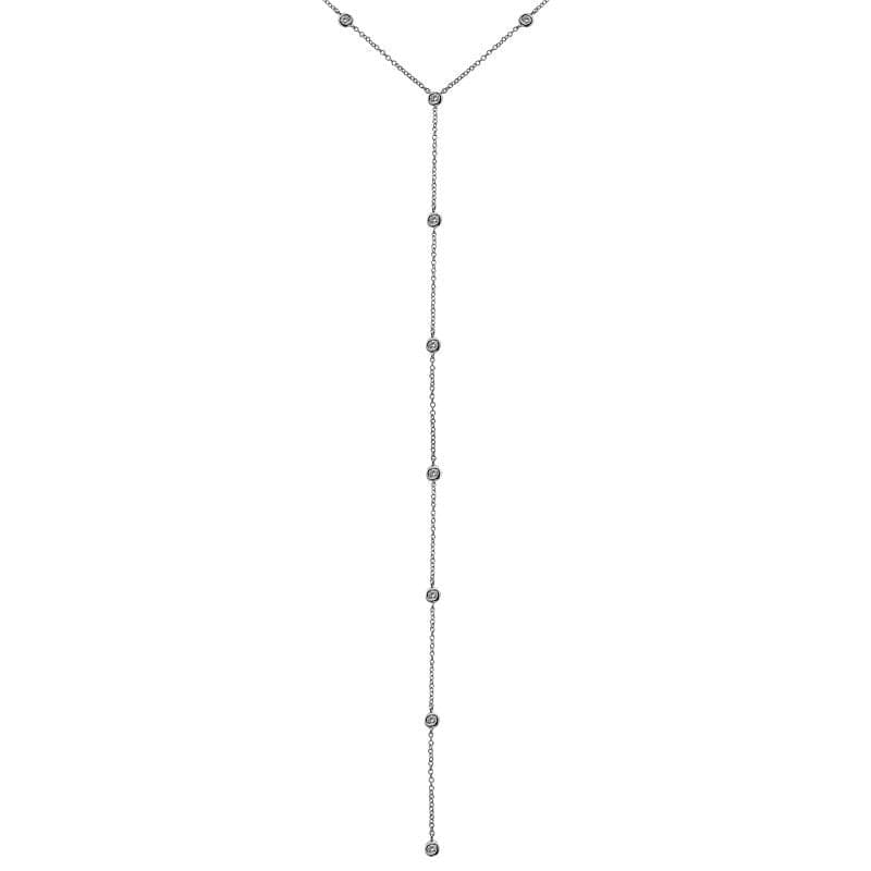 By-Yard Diamond Bezel Lariat Necklace