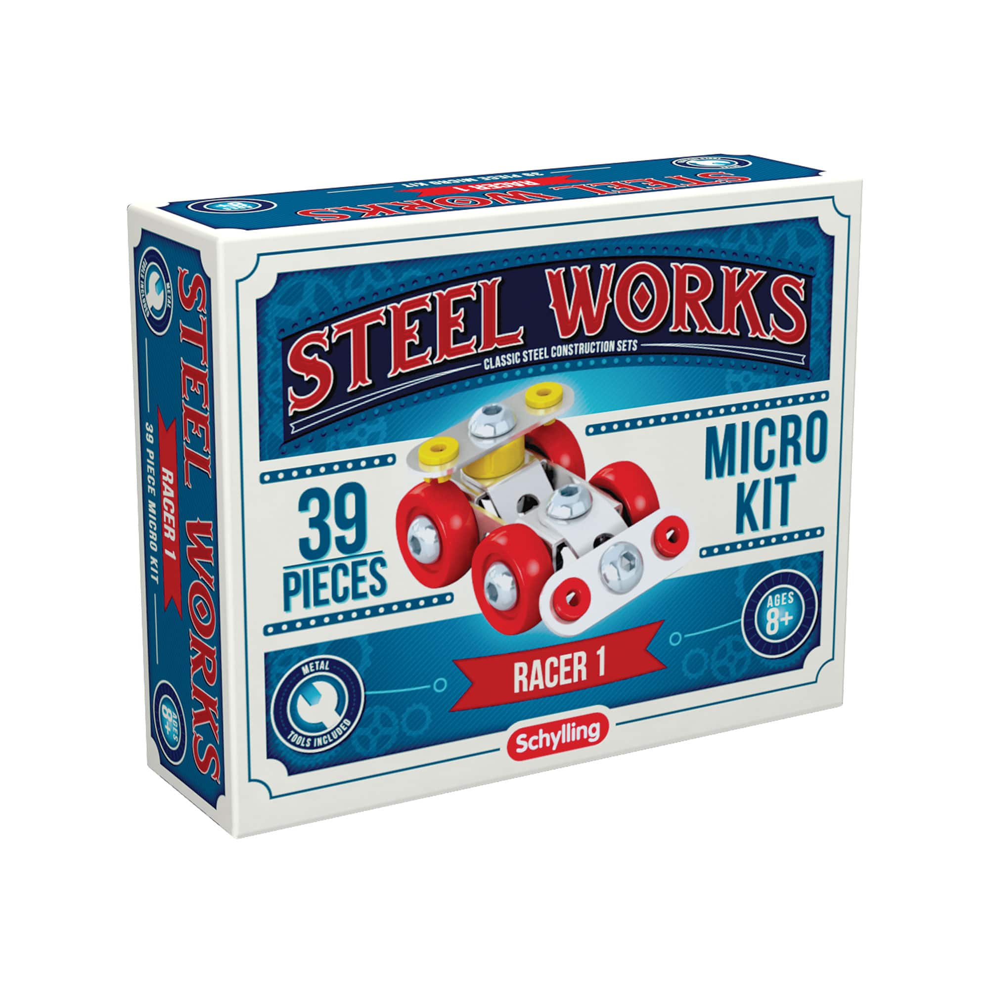 Schylling Micro Kit - Steel Works Racer 1 - A Classic Construction Set