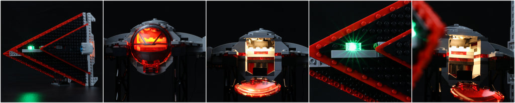 lego star wars sith tie fighter with lights
