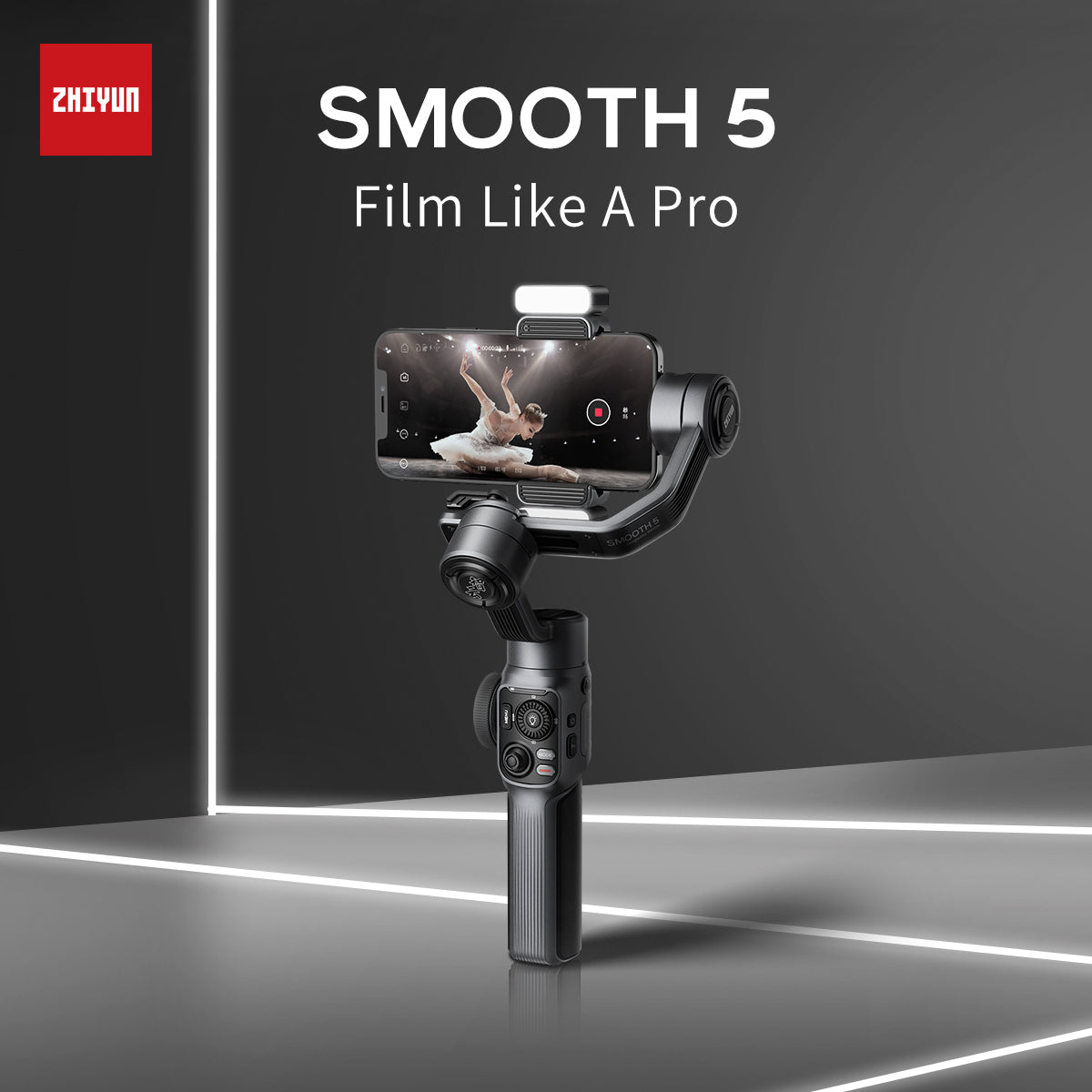 ZHIYUN Smooth 5 Phone Gimbal with Fill Light, Film Like A Pro