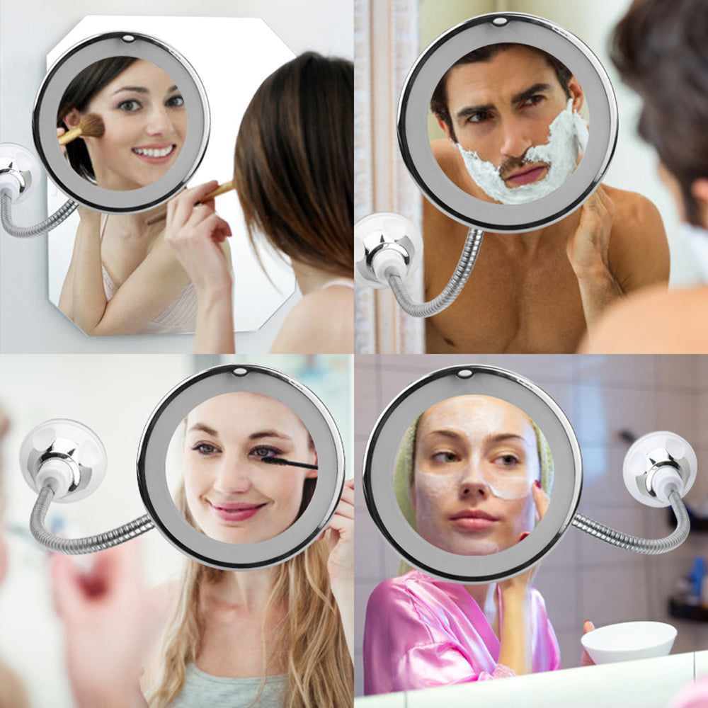 10X Magnifying Mirror makeup Light LED Magnifier Vanity Lamp 360 Degree Rotation Rotating Dressing Table Lighting