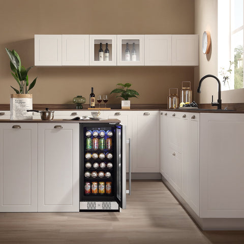Empava Beverage Refrigerator Cooler, 3cu.ft 84 Cans Mini Fridge EMPV-BR01S-2
