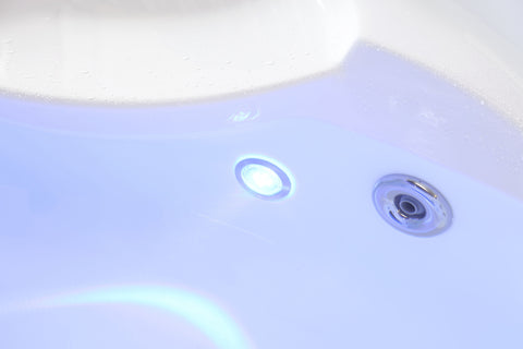 Empava 59 in. Whirlpool LED Corner Bathtub